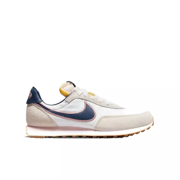 Nike Waffle Trainer 2 SE "White/Midnight Navy/Pink Glaze" Grade School Boys' Shoe - WHITE/NAVY