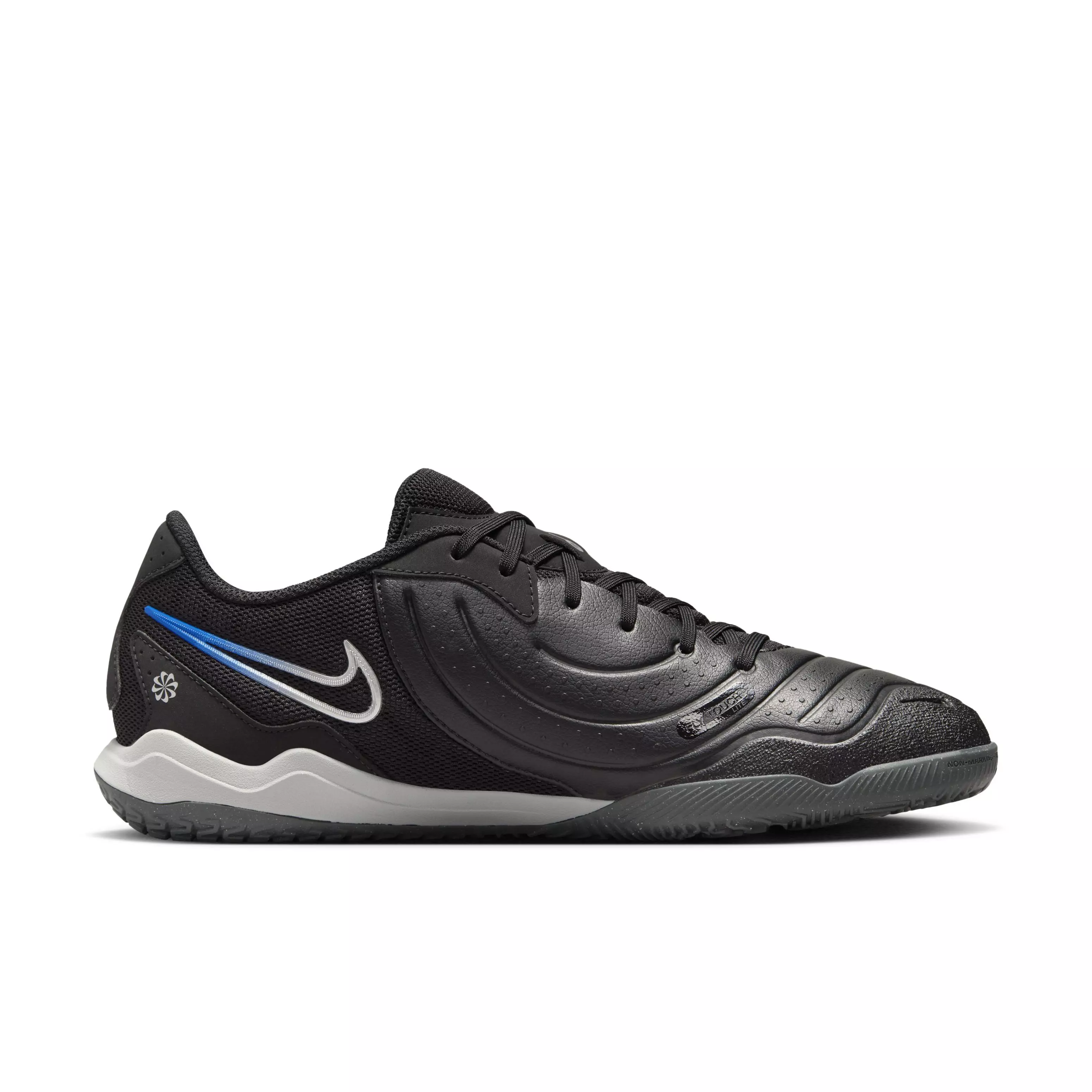 Nike Tiempo Legend 10 Academy Indoor "Black/Hyper Royal/Chrome" Men's Soccer Shoe - BLACK/ROYAL/CHROME