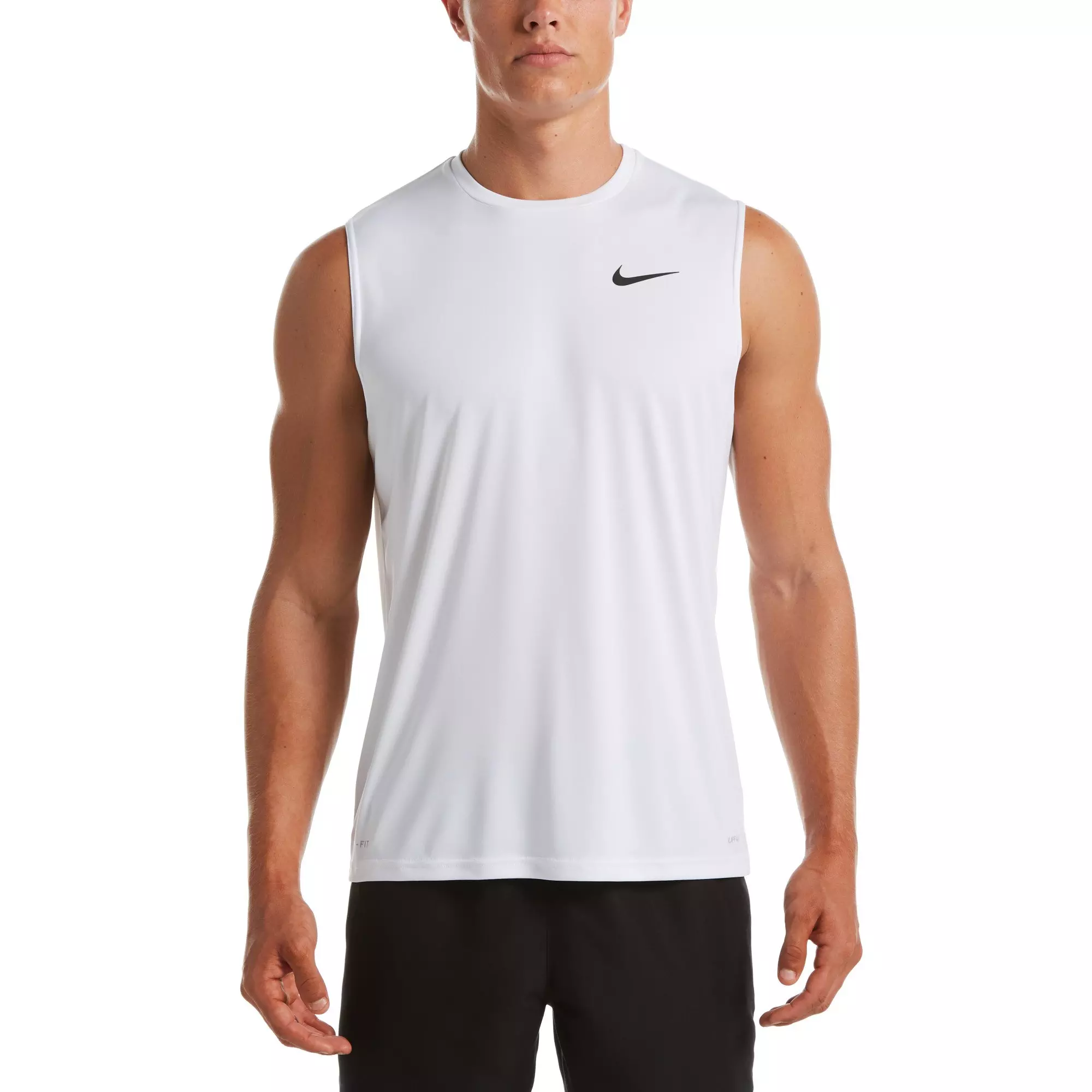 Nike Men's Essential Sleeveless Hydroguard Shirt - White - WHITE