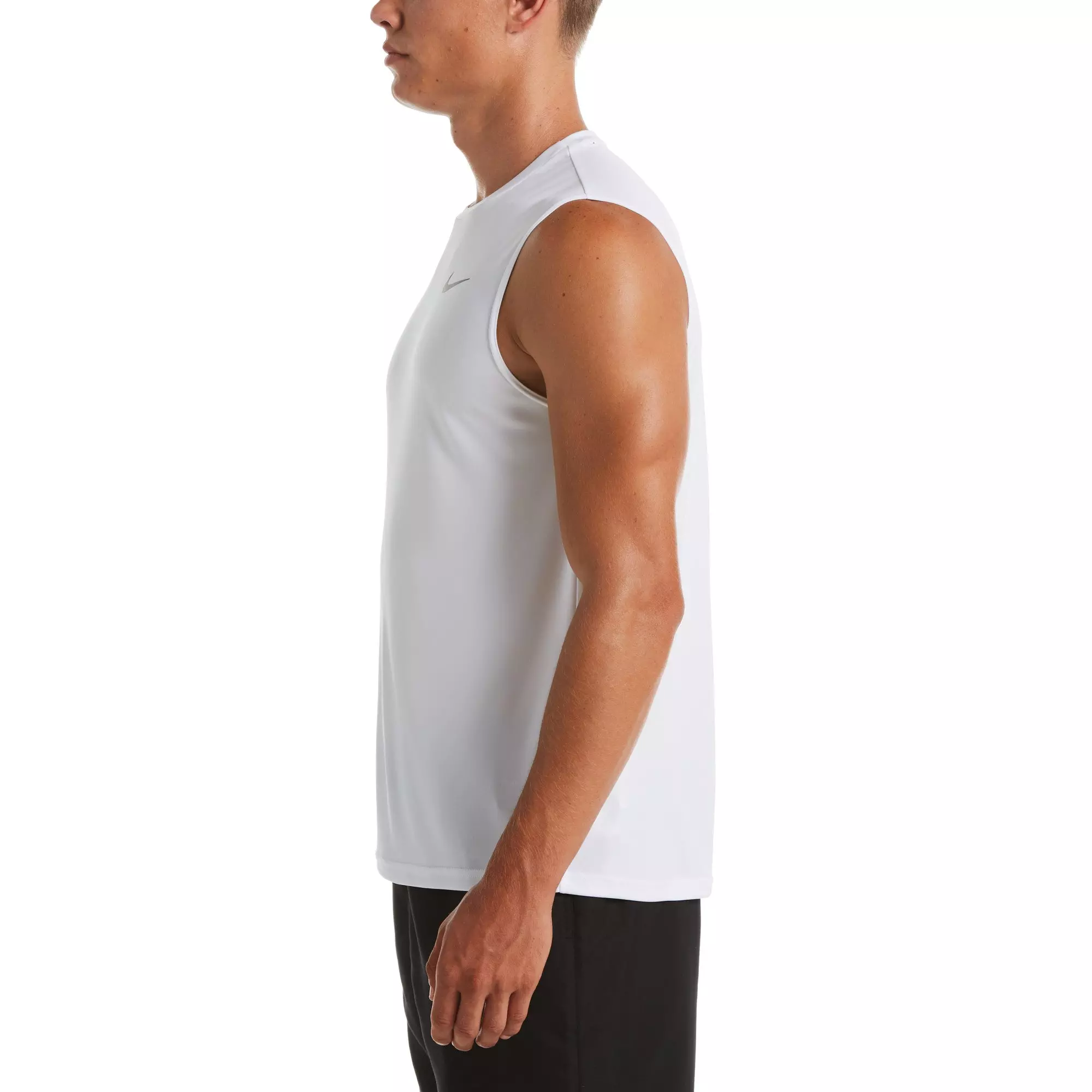 Nike Men's Essential Sleeveless Hydroguard Shirt -White - WHITE