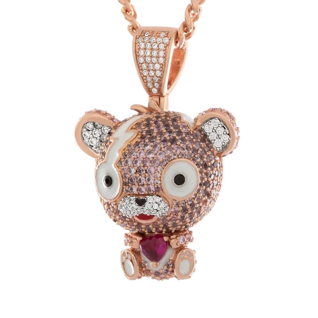 King Ice X Fortnite - Cuddlebear Cutie Necklace - Rose Gold - ROSE GOLD