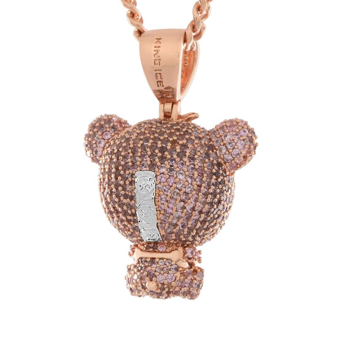 King Ice X Fortnite - Cuddlebear Cutie Necklace - Rose Gold - ROSE GOLD
