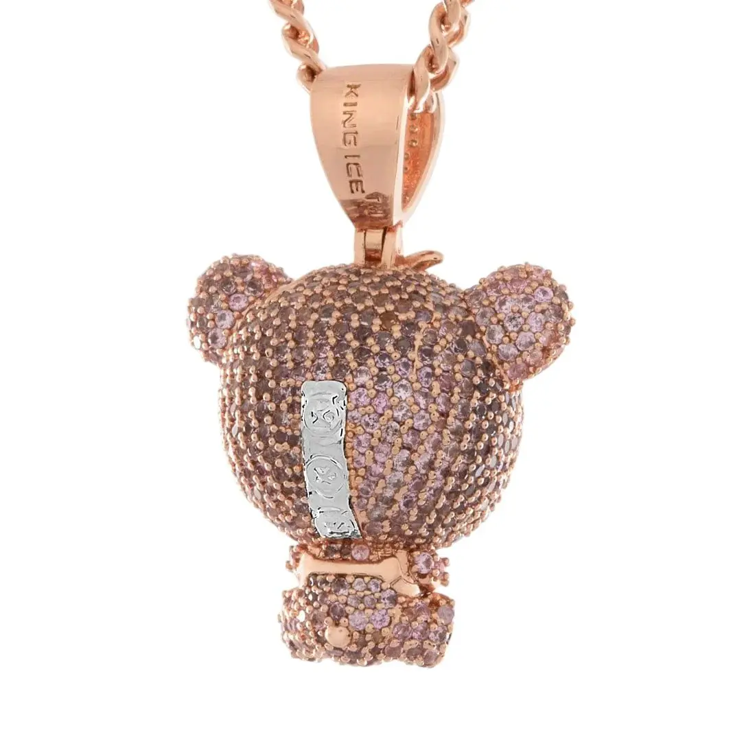 King Ice X Fortnite - Cuddlebear Cutie Necklace - Rose Gold - ROSE GOLD