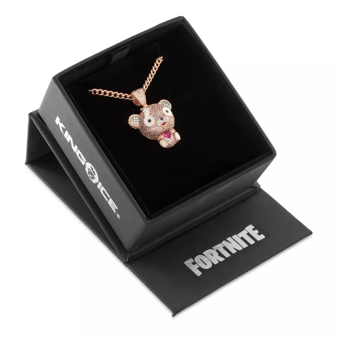 King Ice X Fortnite - Cuddlebear Cutie Necklace - Rose Gold - ROSE GOLD