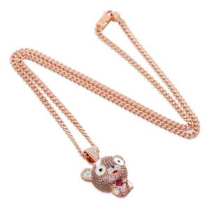 King Ice X Fortnite - Cuddlebear Cutie Necklace - Rose Gold - ROSE GOLD