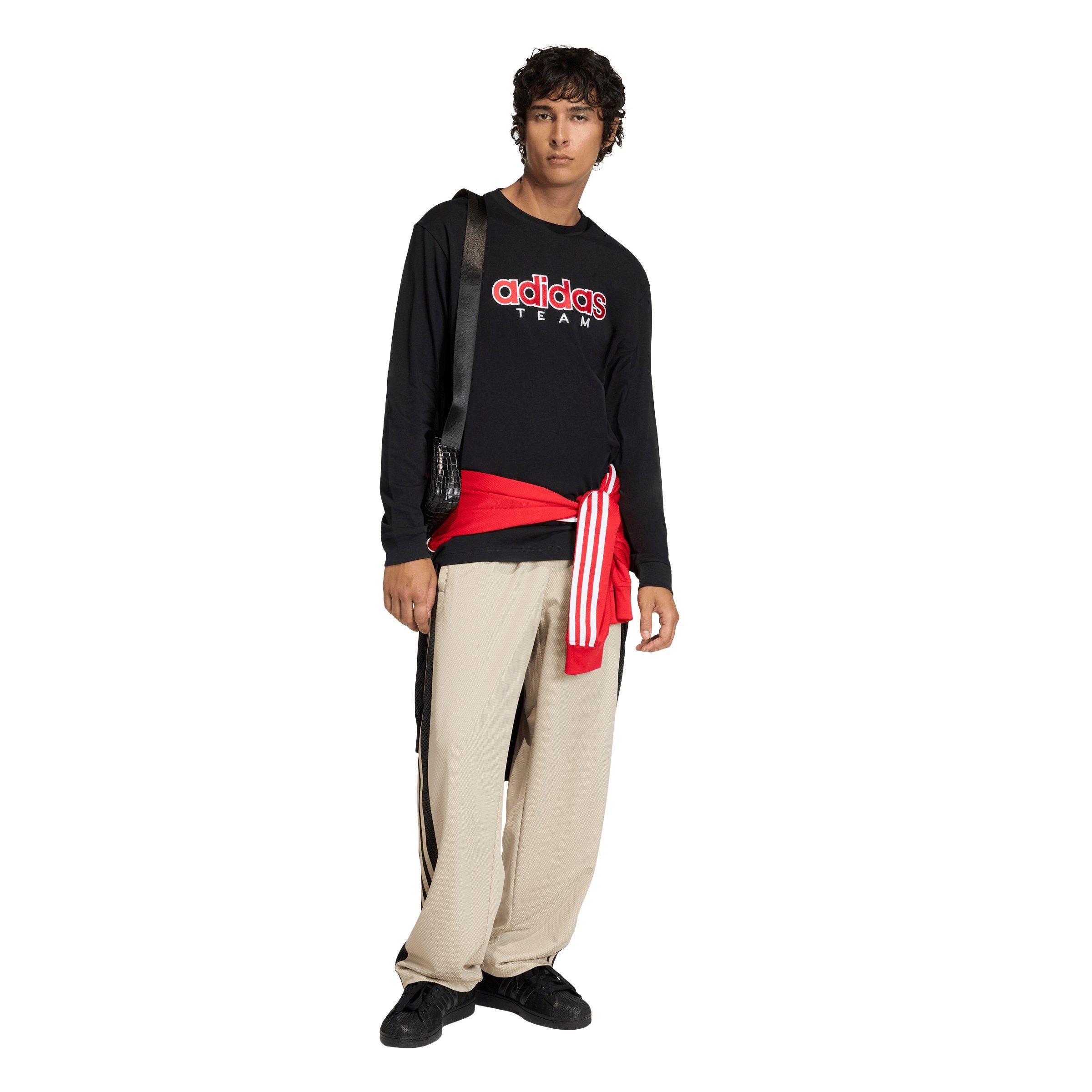 adidas Originals Men's Loose Mesh Trackpants - Khaki - KHAKI Thumbnail View 5