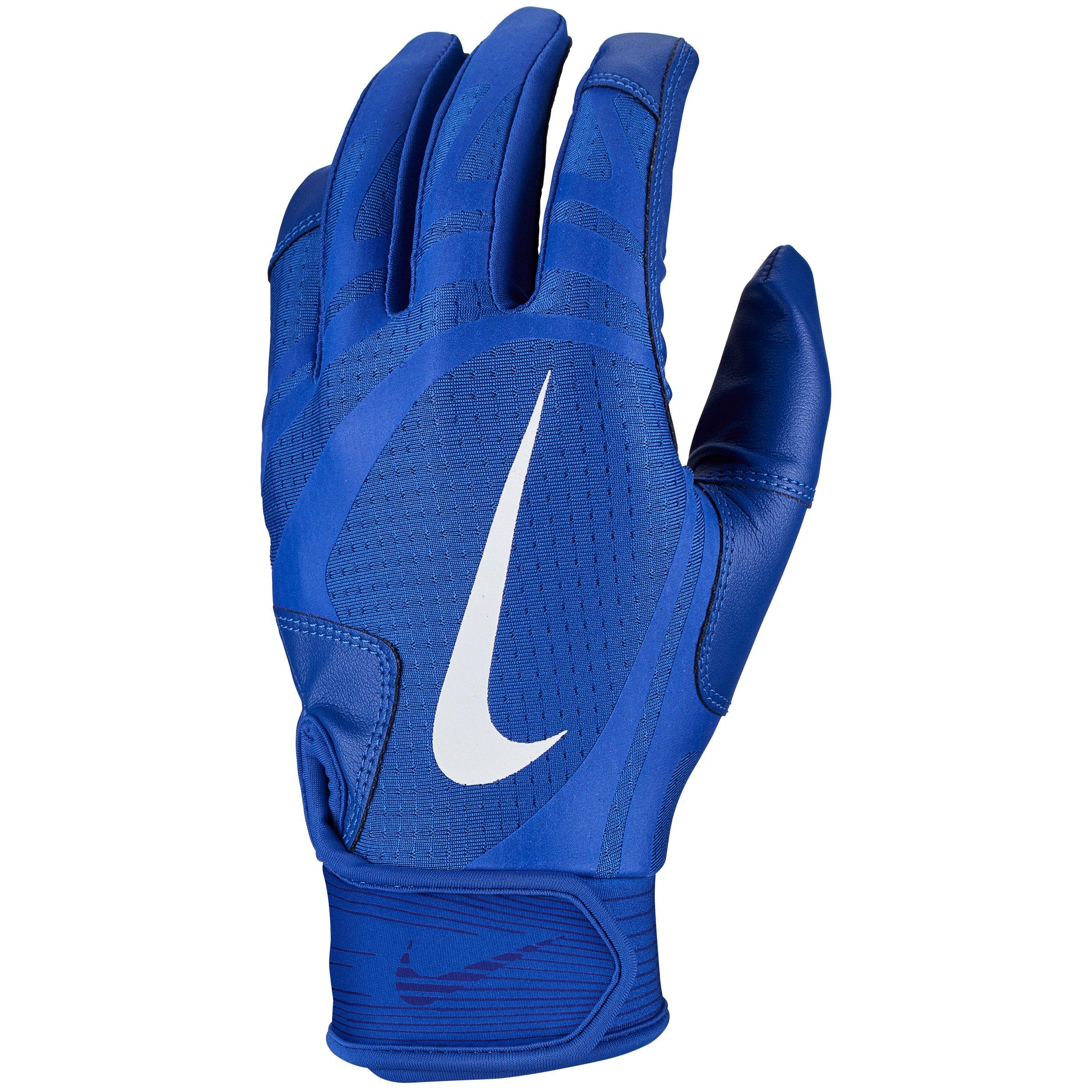 Nike Youth Alpha Huarache Edge Baseball Batting Gloves - ROYAL/WHITE Thumbnail View 1