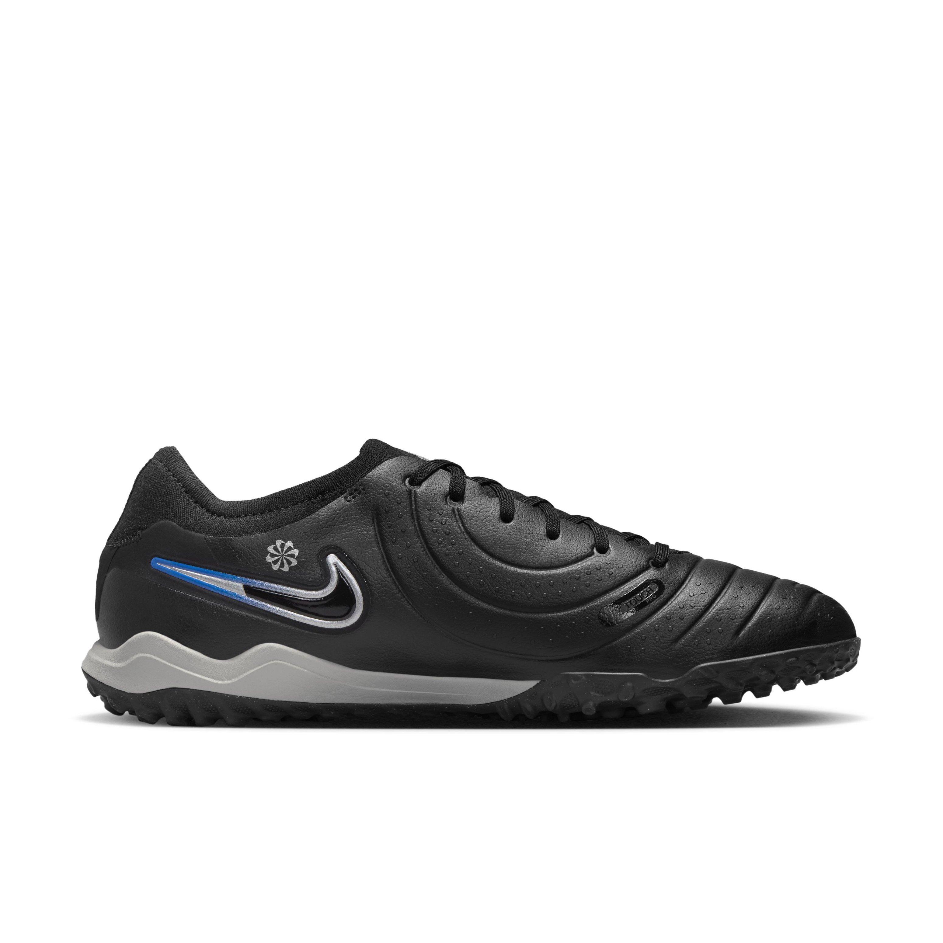 Nike Tiempo Legend 10 Pro Turf "Black/Hyper Royal/Chrome" Men's Soccer Shoe - BLACK/ROYAL/CHROME Thumbnail View 1