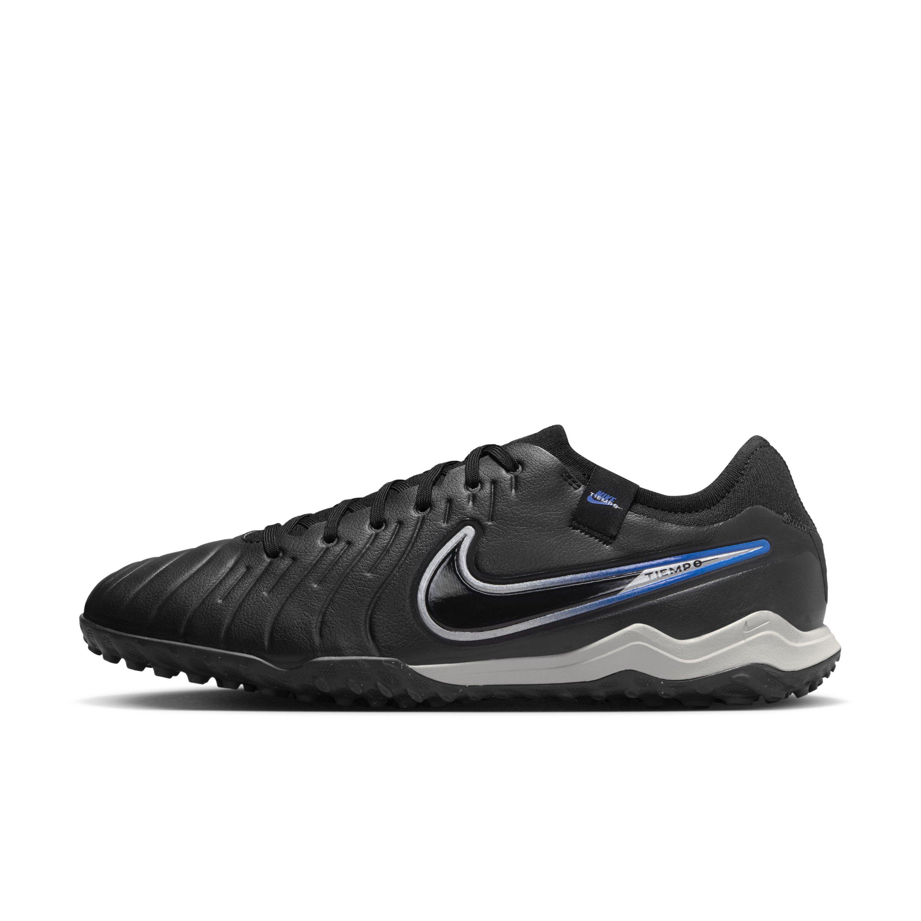Nike Tiempo Legend 10 Pro Turf "Black/Hyper Royal/Chrome" Men's Soccer Shoe - BLACK/ROYAL/CHROME Thumbnail View 2