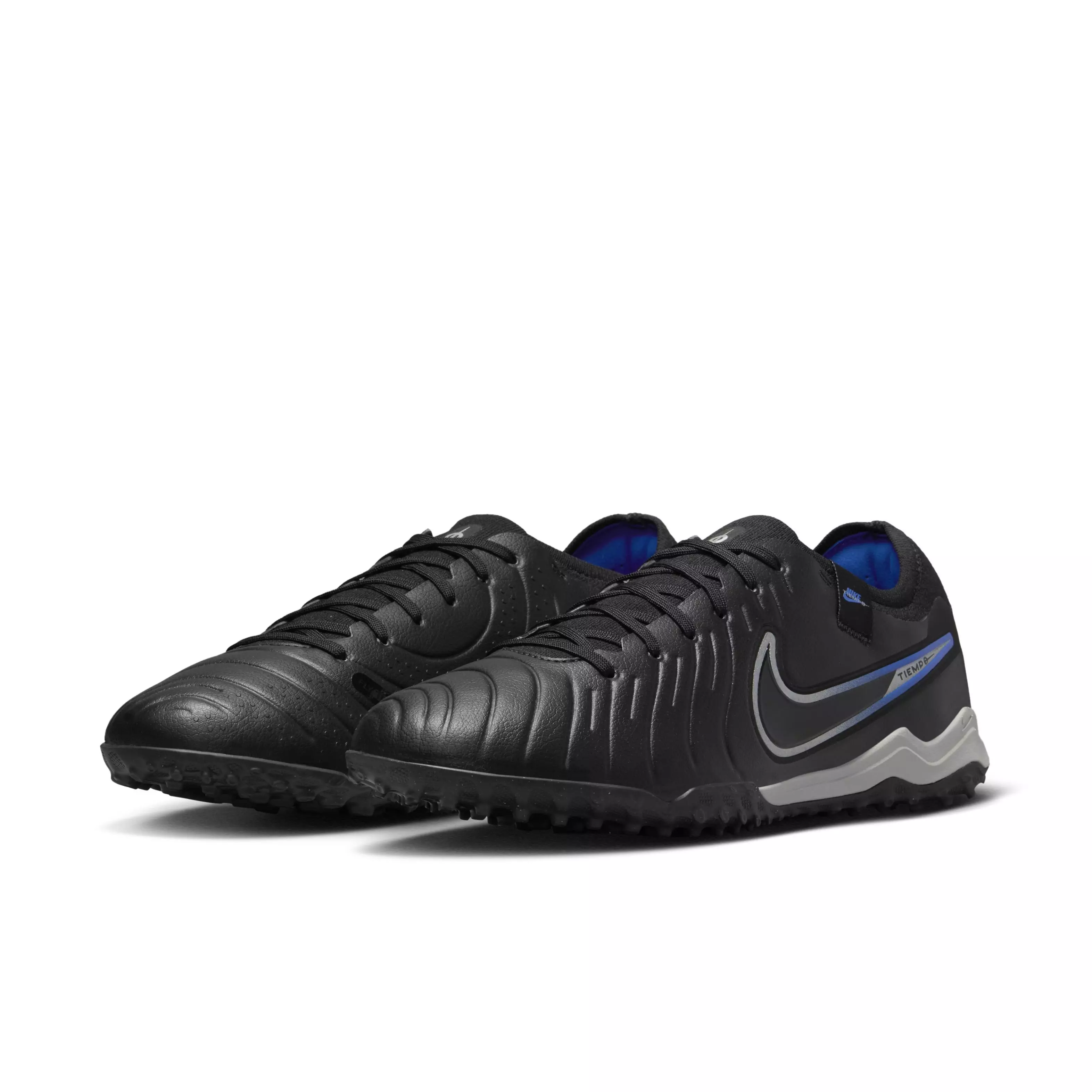 Nike Tiempo Legend 10 Pro Turf "Black/Hyper Royal/Chrome" Men's Soccer Shoe - BLACK/ROYAL/CHROME