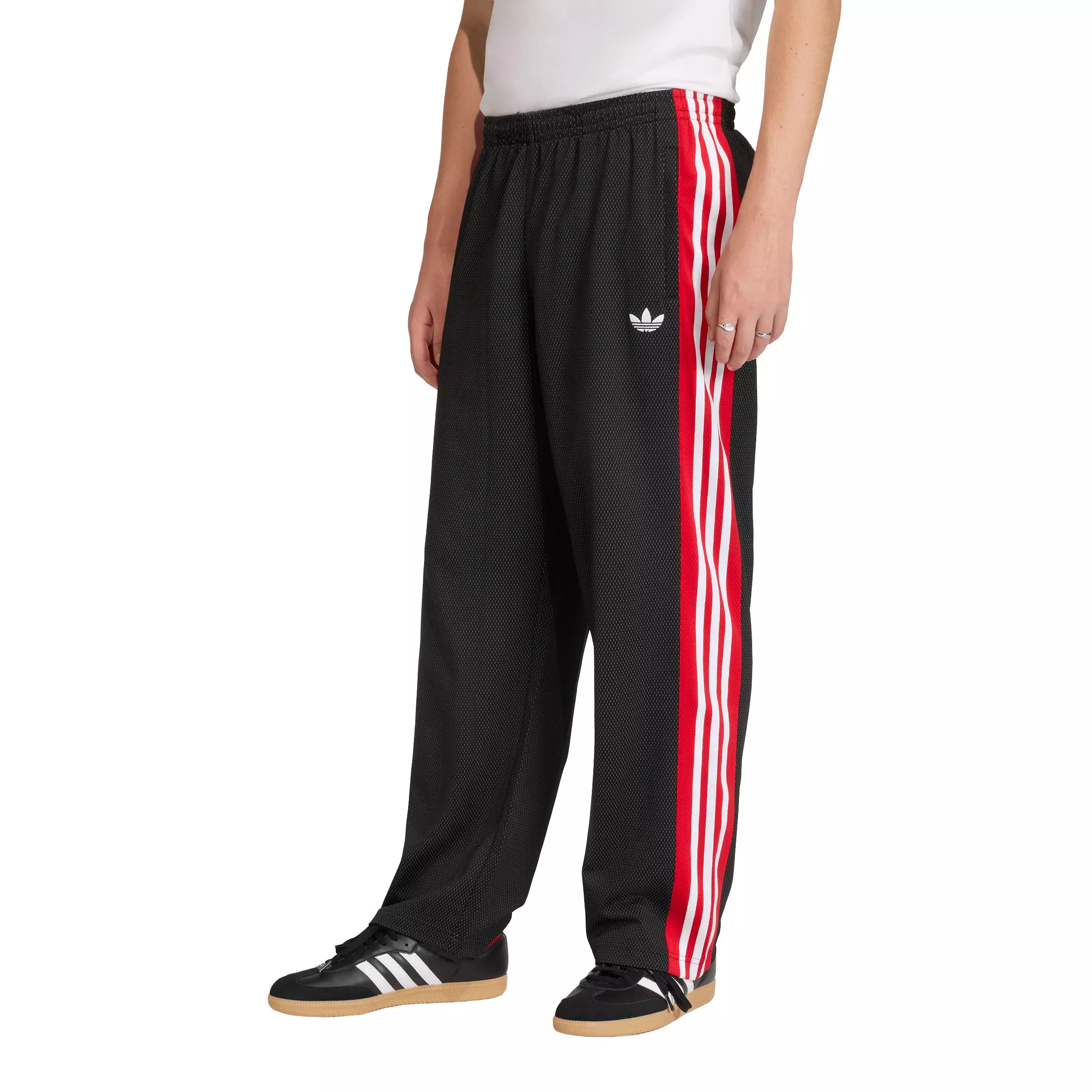 adidas Originals Men's Loose Mesh Trackpants -Black - BLACK