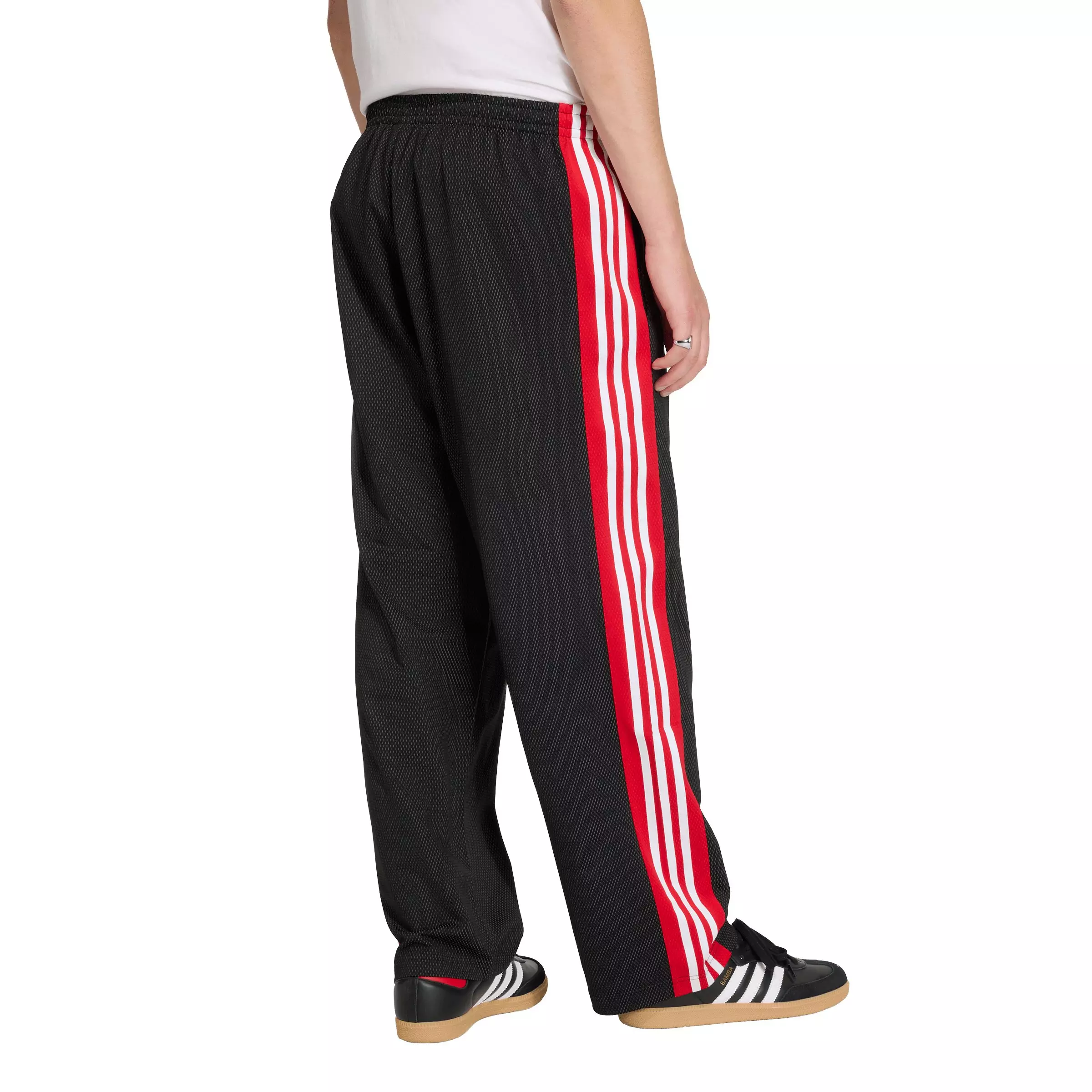adidas Originals Men's Loose Mesh Trackpants - Black - BLACK