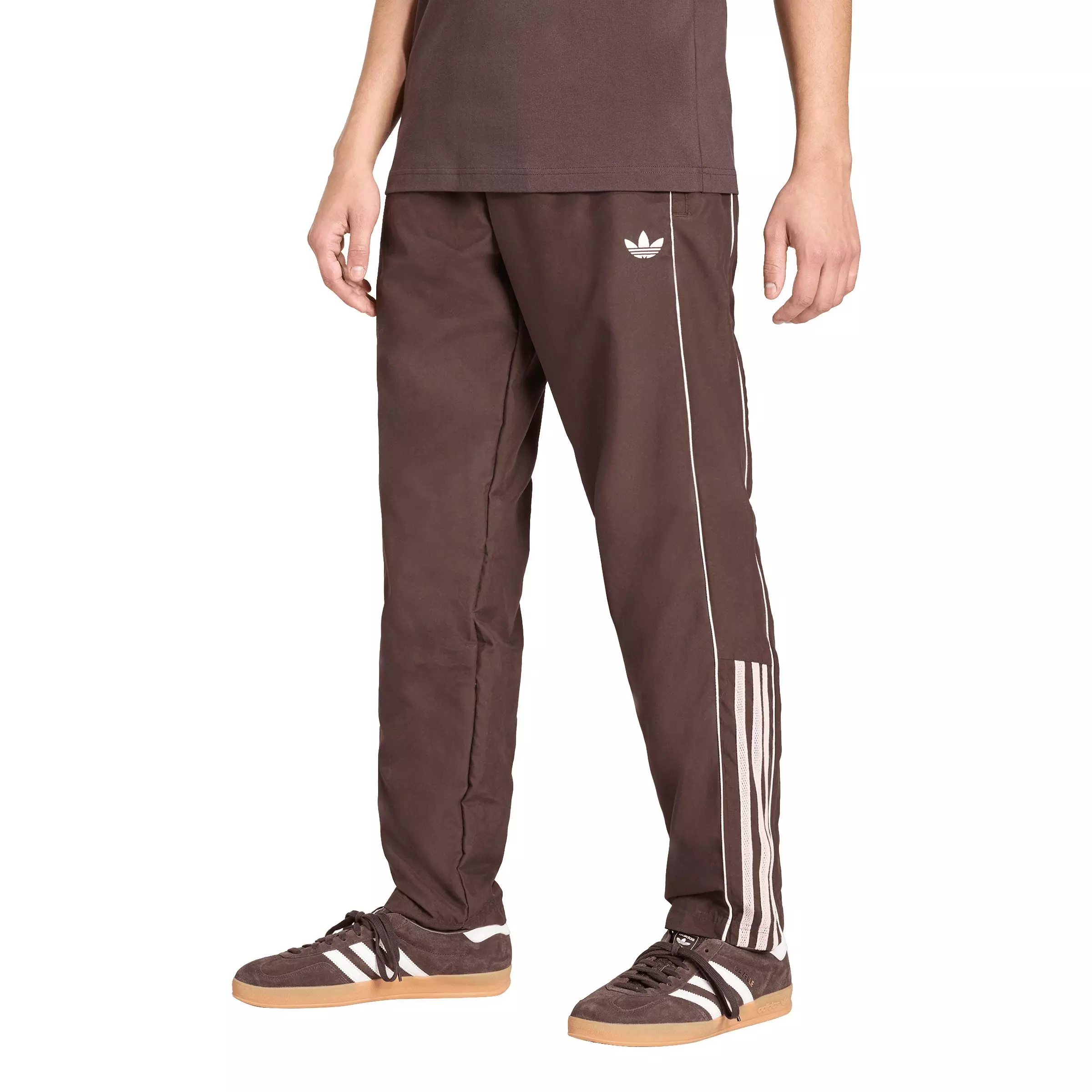 adidas Originals Men's Half Stripes Track Pants - Coffee - COFFEE