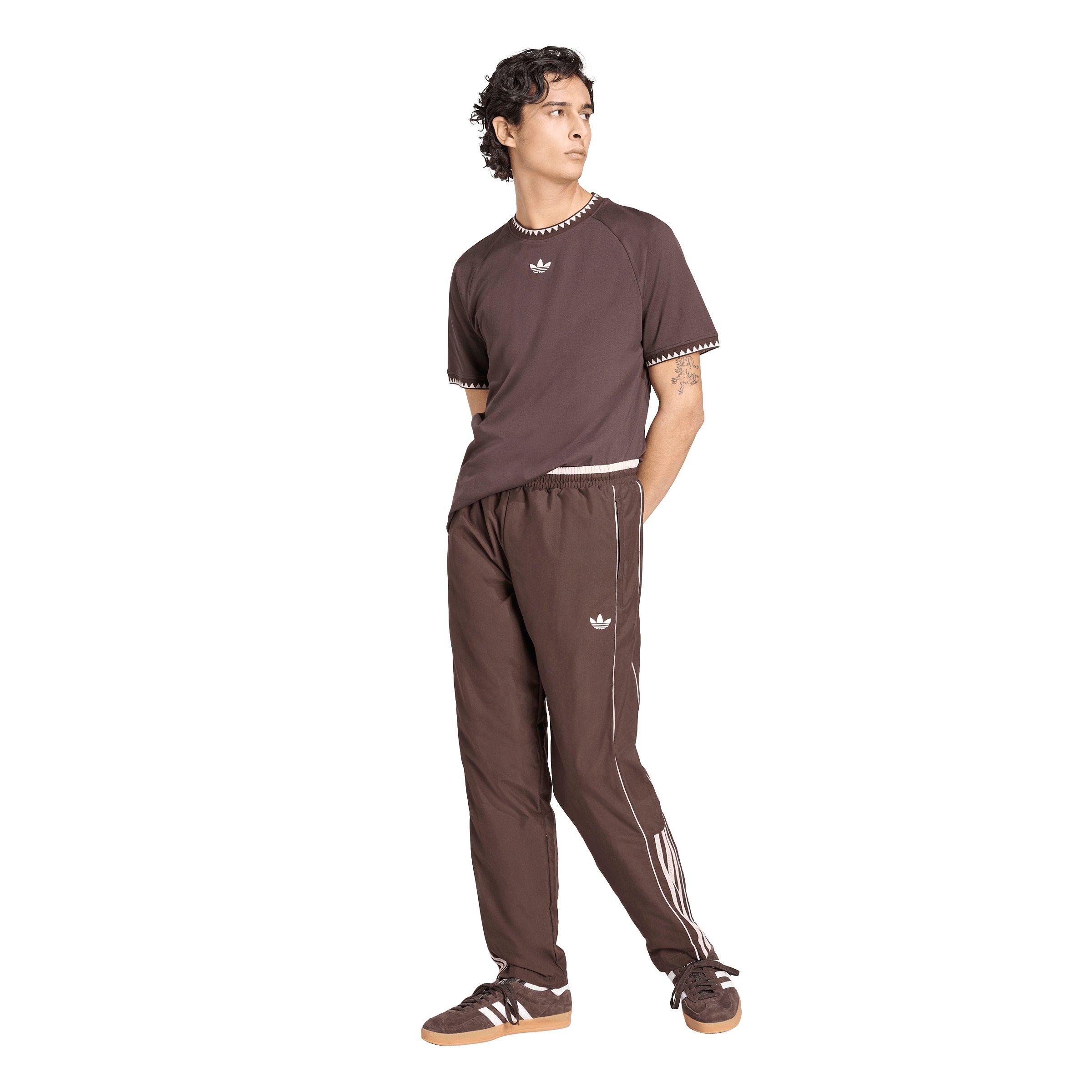 adidas Originals Men's Half Stripes Track Pants -Coffee - COFFEE Thumbnail View 5