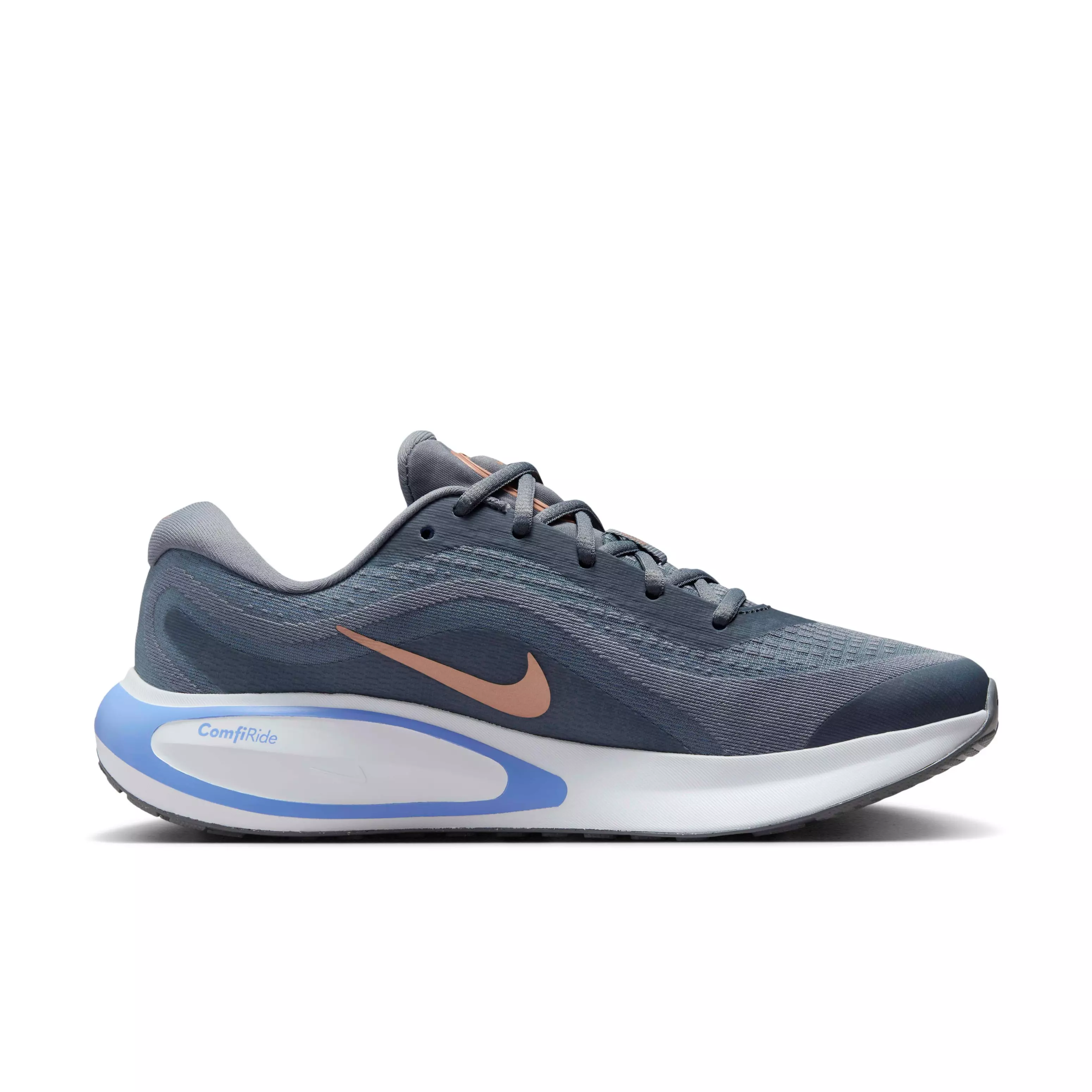 Nike Journey Run "Cool Grey/White/Royal Pulse/Metallic Red Bronze" Women's Running Shoe - GREY/WHITE/ROYAL/BRONZE