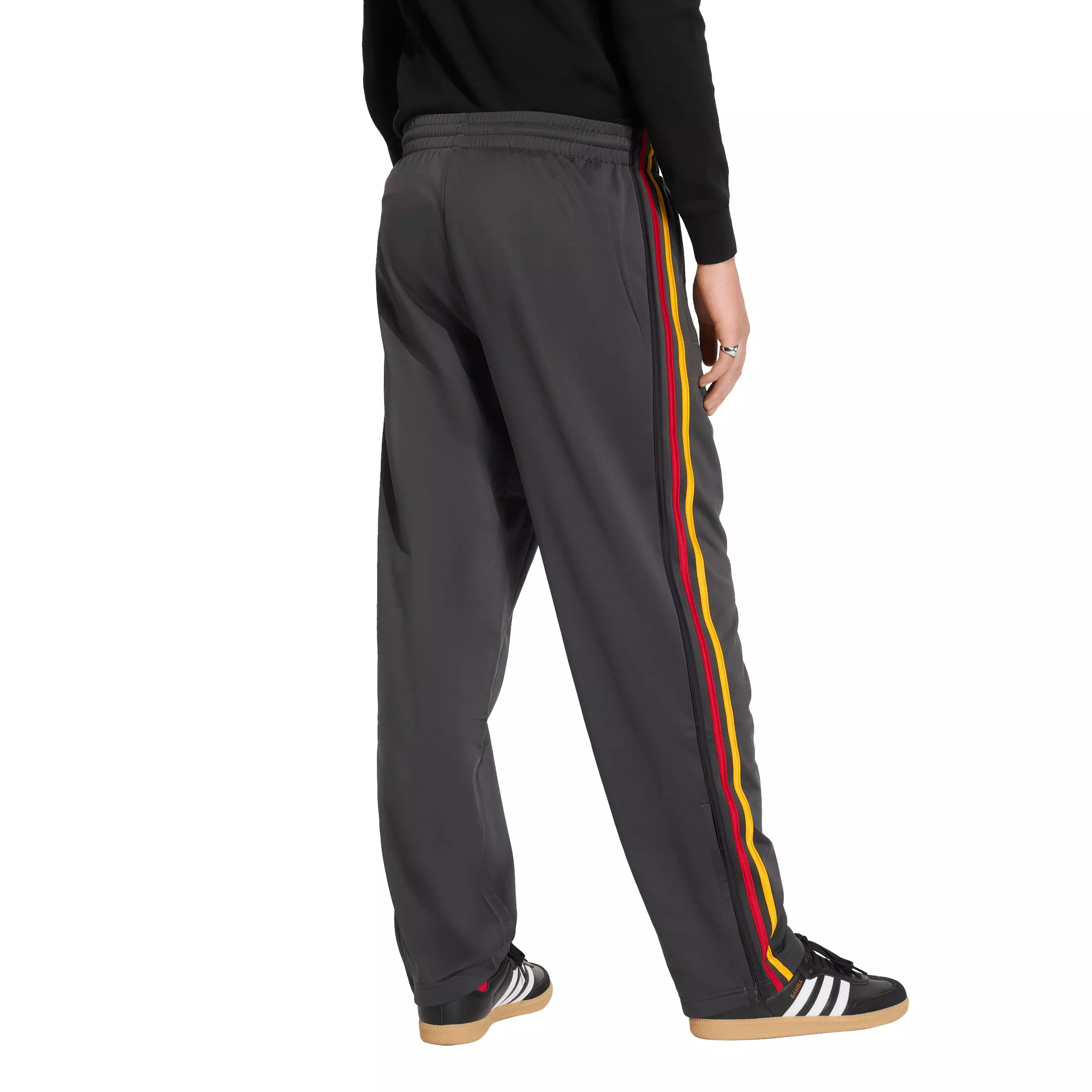 adidas Originals Men's Firebird Track Pants - Black/Gold/Red - BLACK/GOLD/RED
