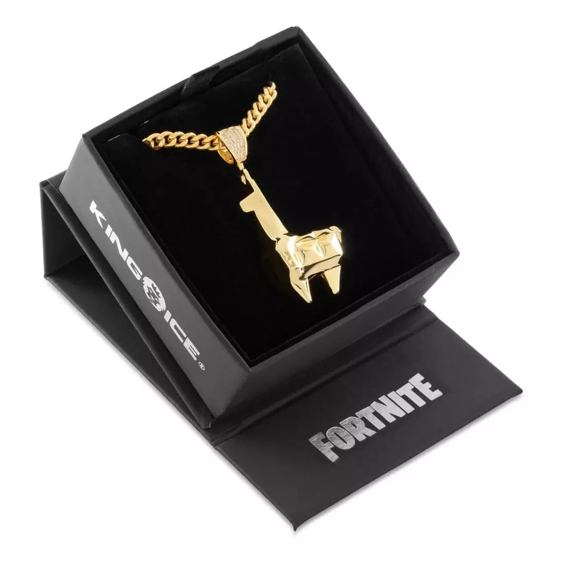 King Ice X Fortnite - Crystal Llama Necklace - GOLD