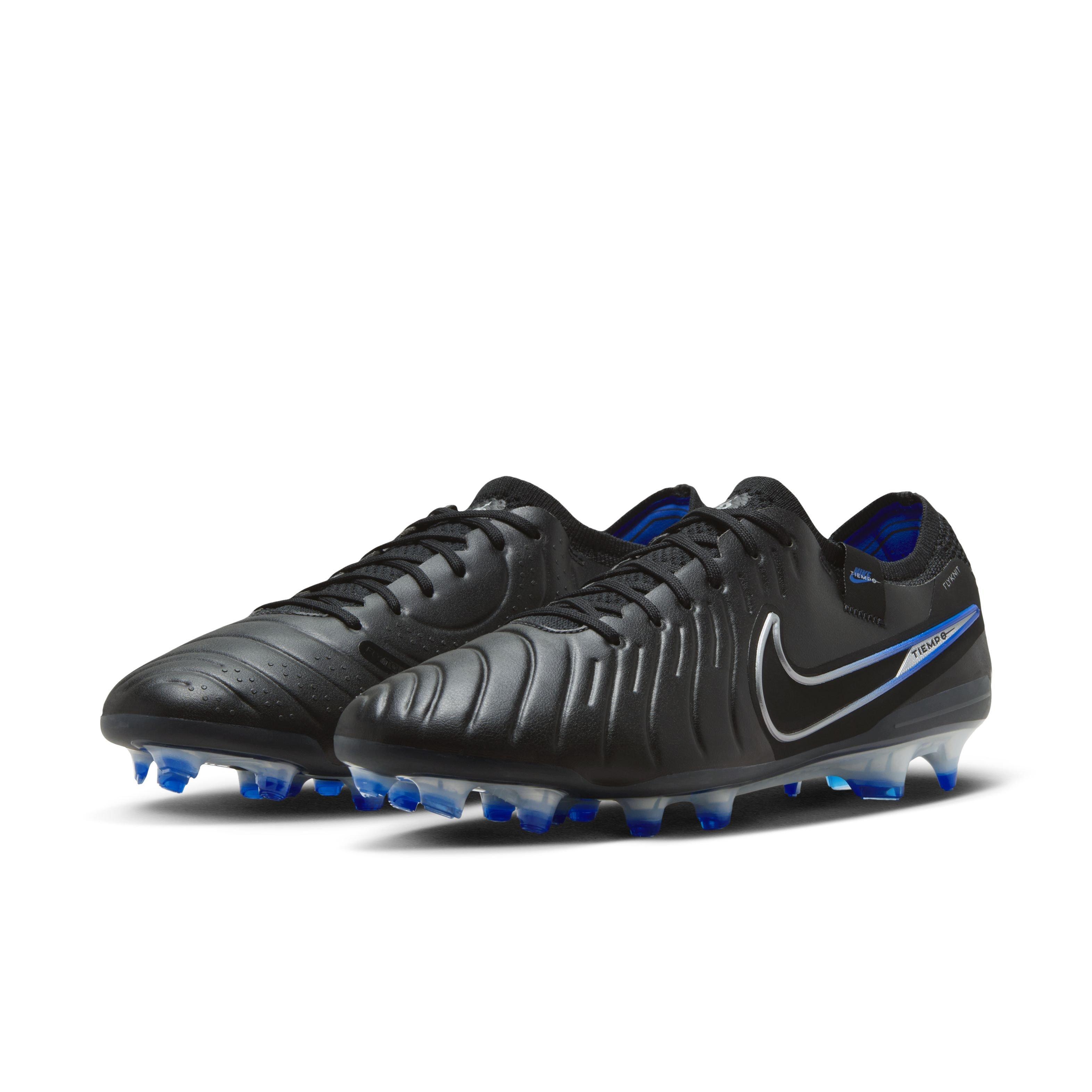 Nike Tiempo Legend 10 Elite Firm Ground  Grade School Kids' "Black/Hyper Royal/Chrome" Soccer Cleat