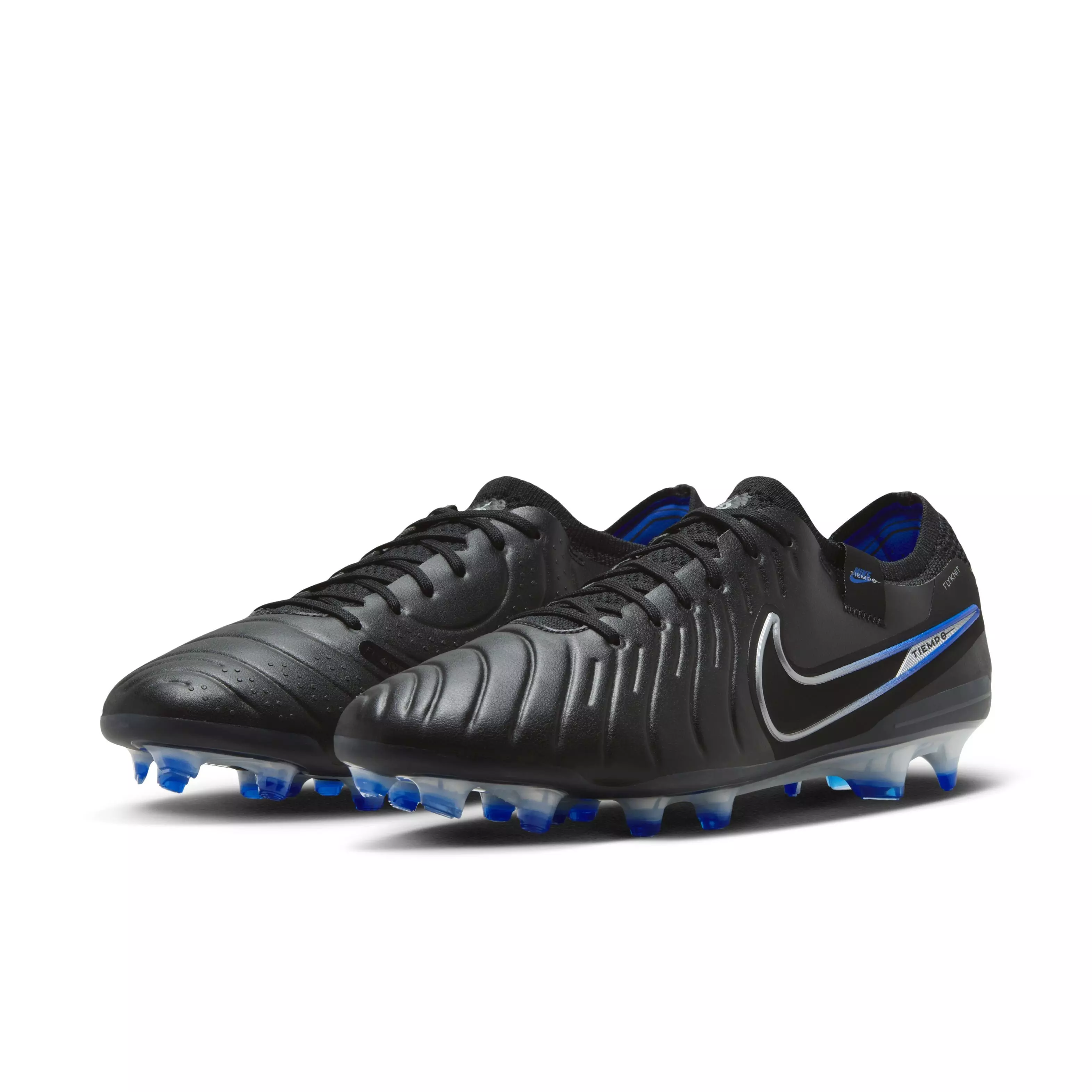 Nike Tiempo Legend 10 Elite Firm Ground "Black/Hyper Royal/Chrome" Grade School Kids' Soccer Cleat - BLACK/ROYAL/CHROME