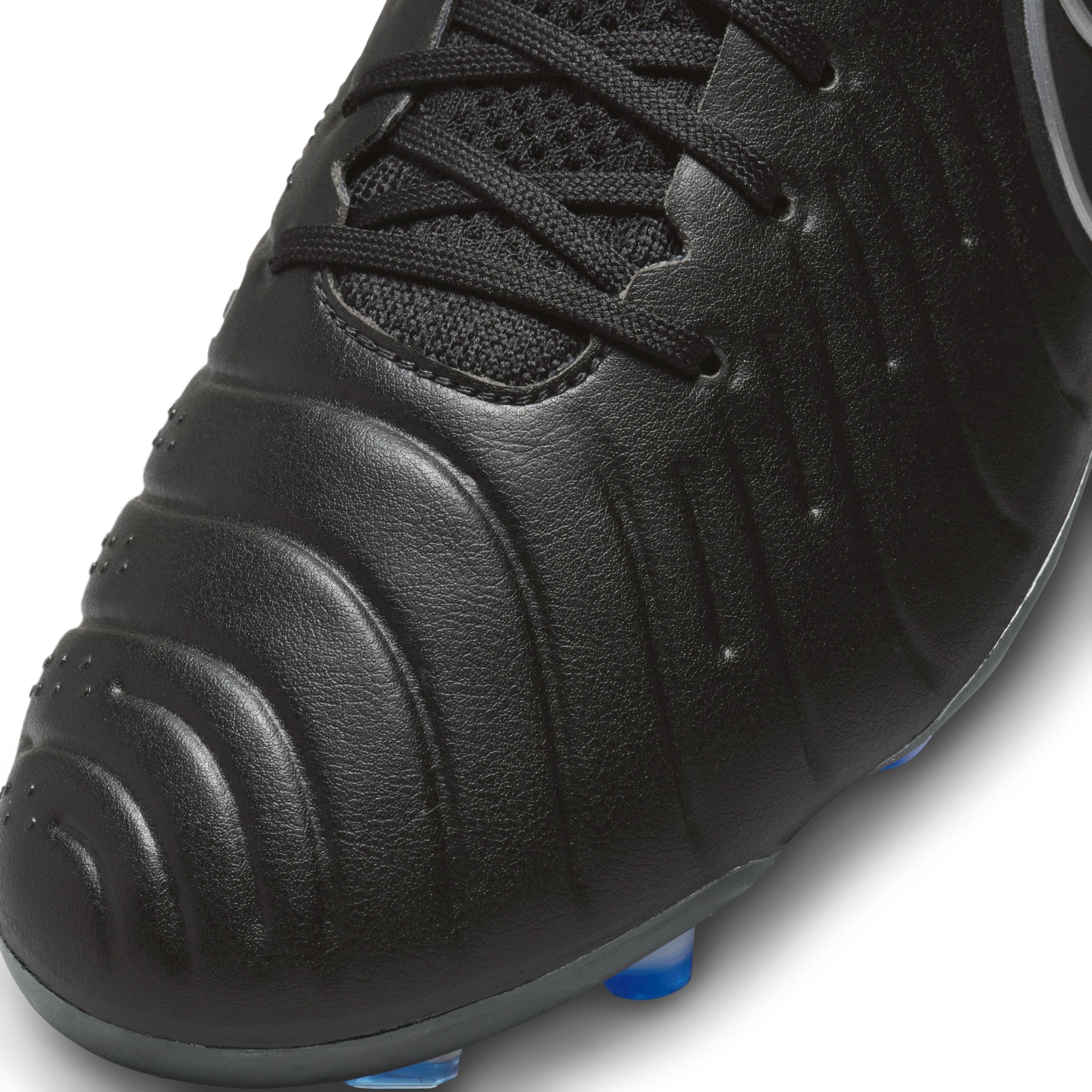 Nike Tiempo Legend 10 Elite Firm Ground  Grade School Kids' "Black/Hyper Royal/Chrome" Soccer Cleat