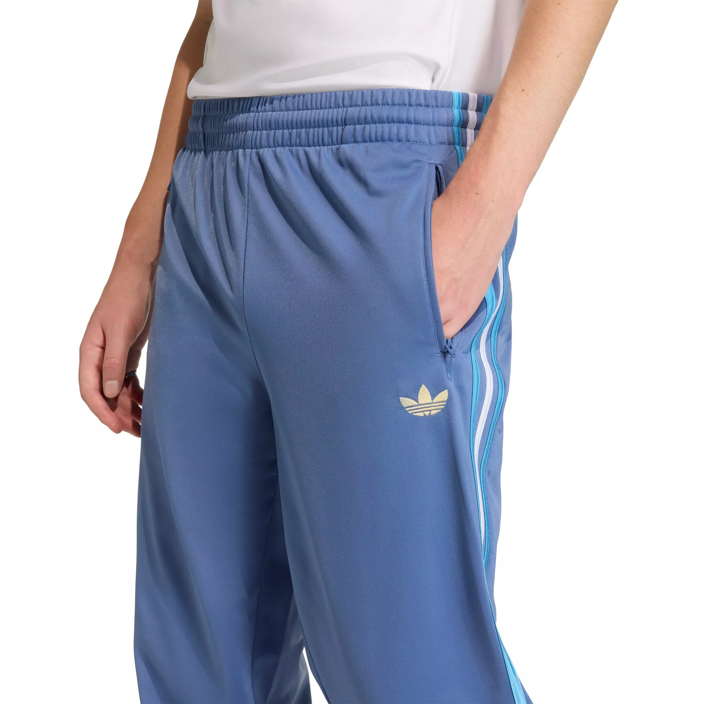 adidas Originals Men's Firebird Track Pants -Blue/Lt Blue/White - BLUE/LT BLUE/WHITE