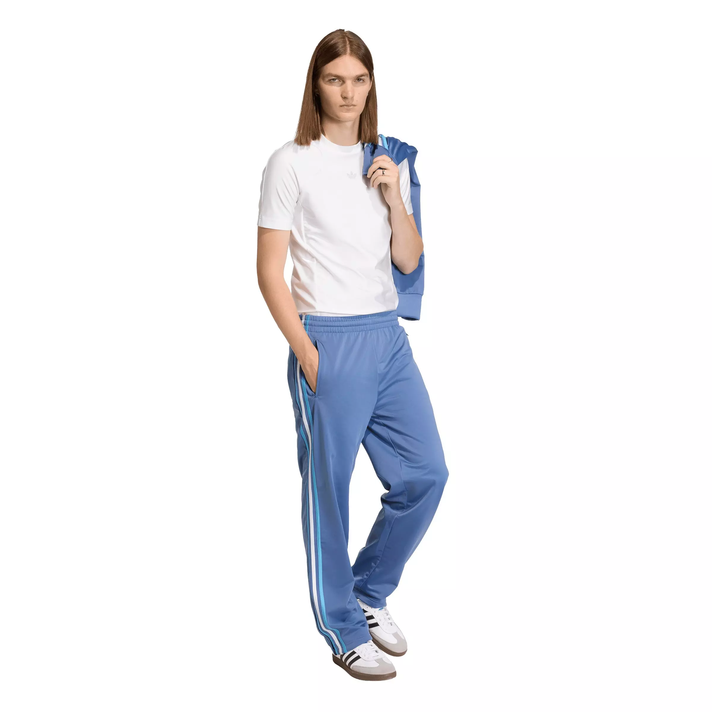 adidas Originals Men's Firebird Track Pants - Blue/Lt Blue/White - BLUE/LT BLUE/WHITE