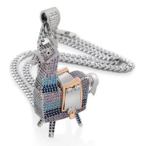 King Ice X Fortnite - Supply Llama Stash Necklace - White Gold - WHITE GOLD