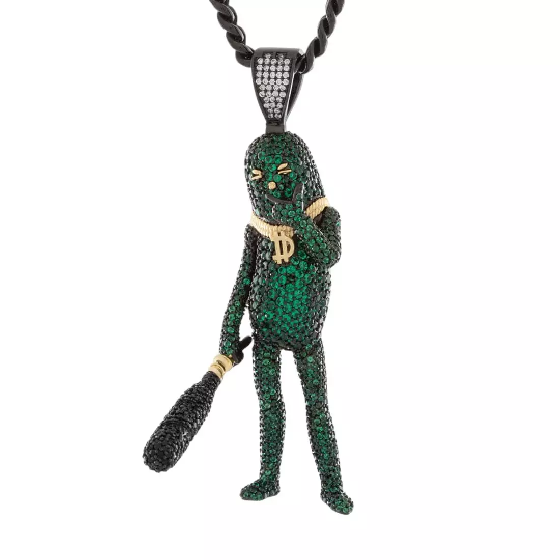 King Ice X Fortnite - Big Dill Necklace - BLACK GOLD
