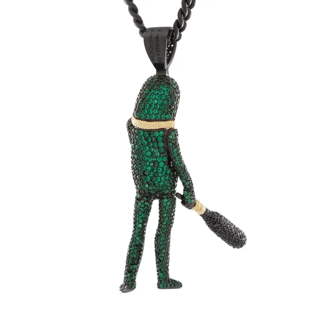 King Ice X Fortnite - Big Dill Necklace - BLACK GOLD
