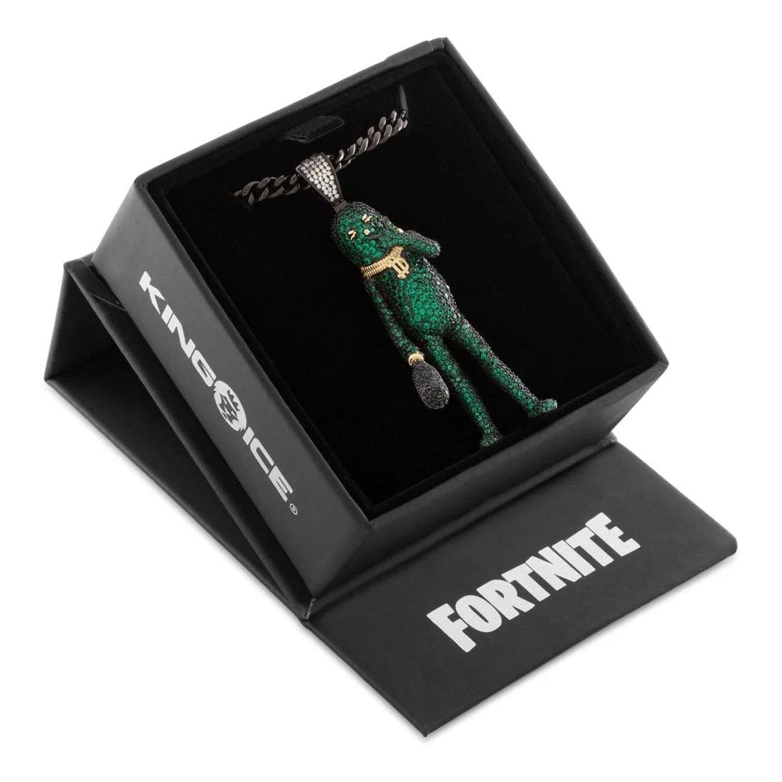 King Ice X Fortnite - Big Dill Necklace - BLACK GOLD