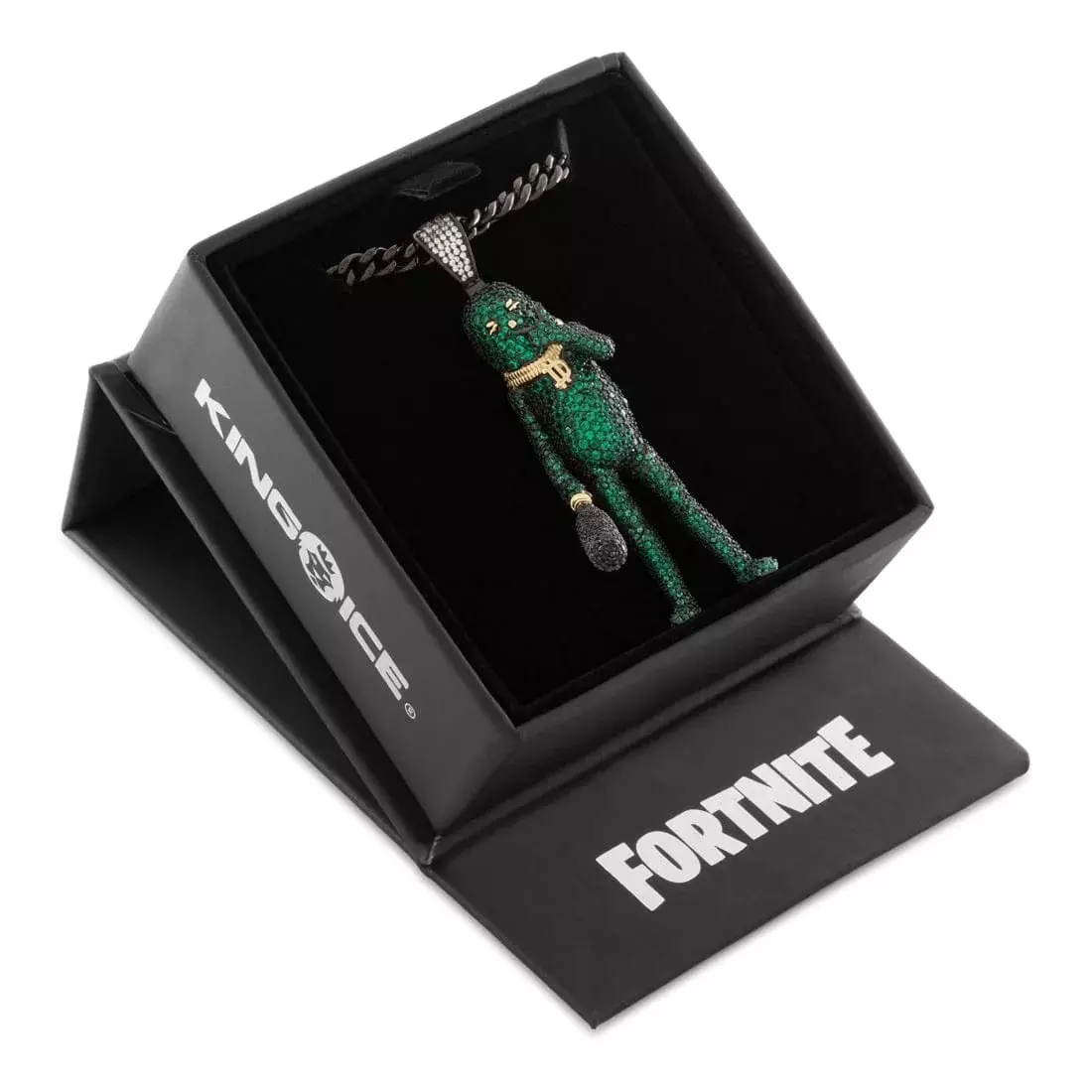 King Ice X Fortnite - Big Dill Necklace - BLACK GOLD