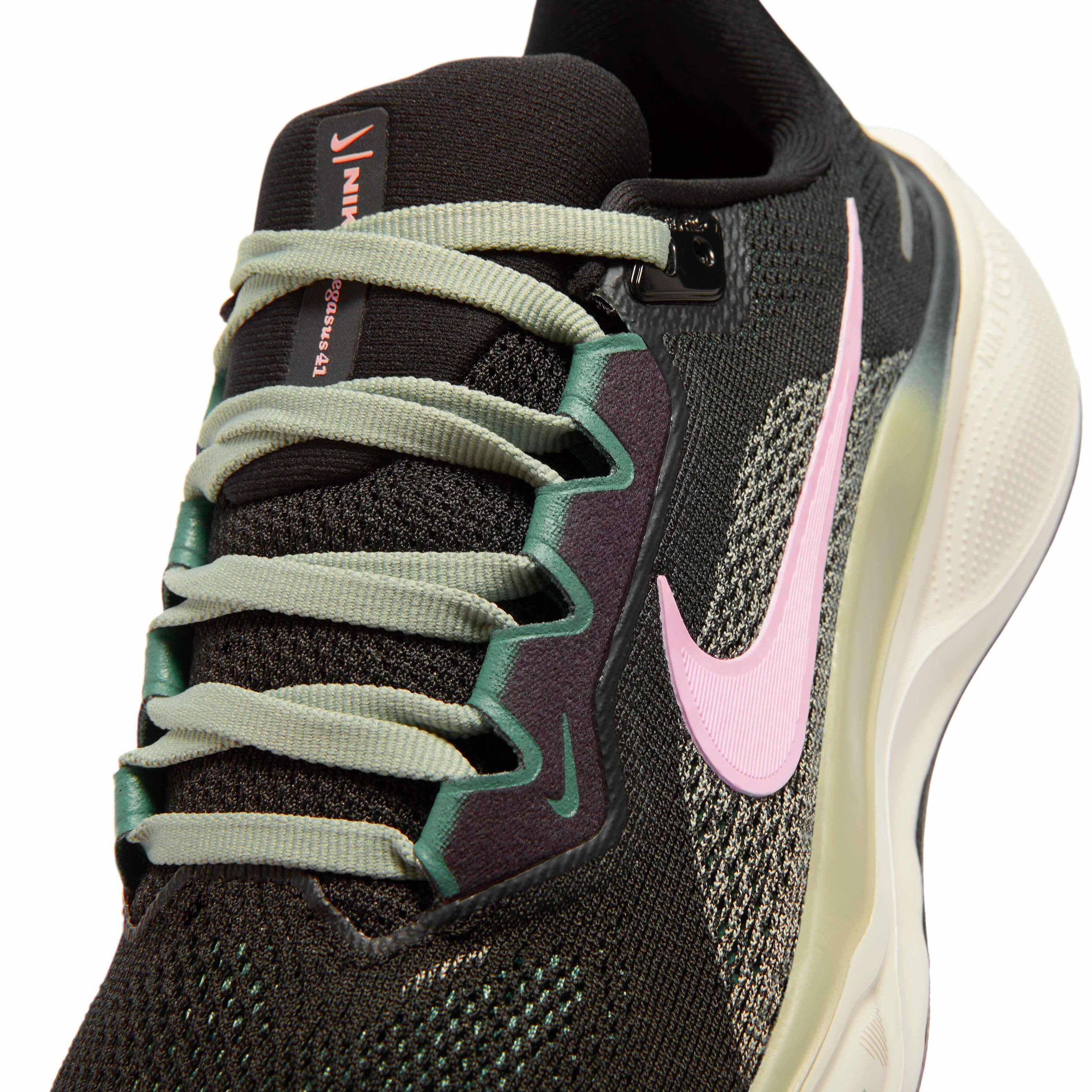 Nike Pegasus 41 "Black/Jade Horizon/Bicoastal/Pink Foam" Women's Running Shoe - BLACK/JADE/BICOASTAL/PINK Thumbnail View 7