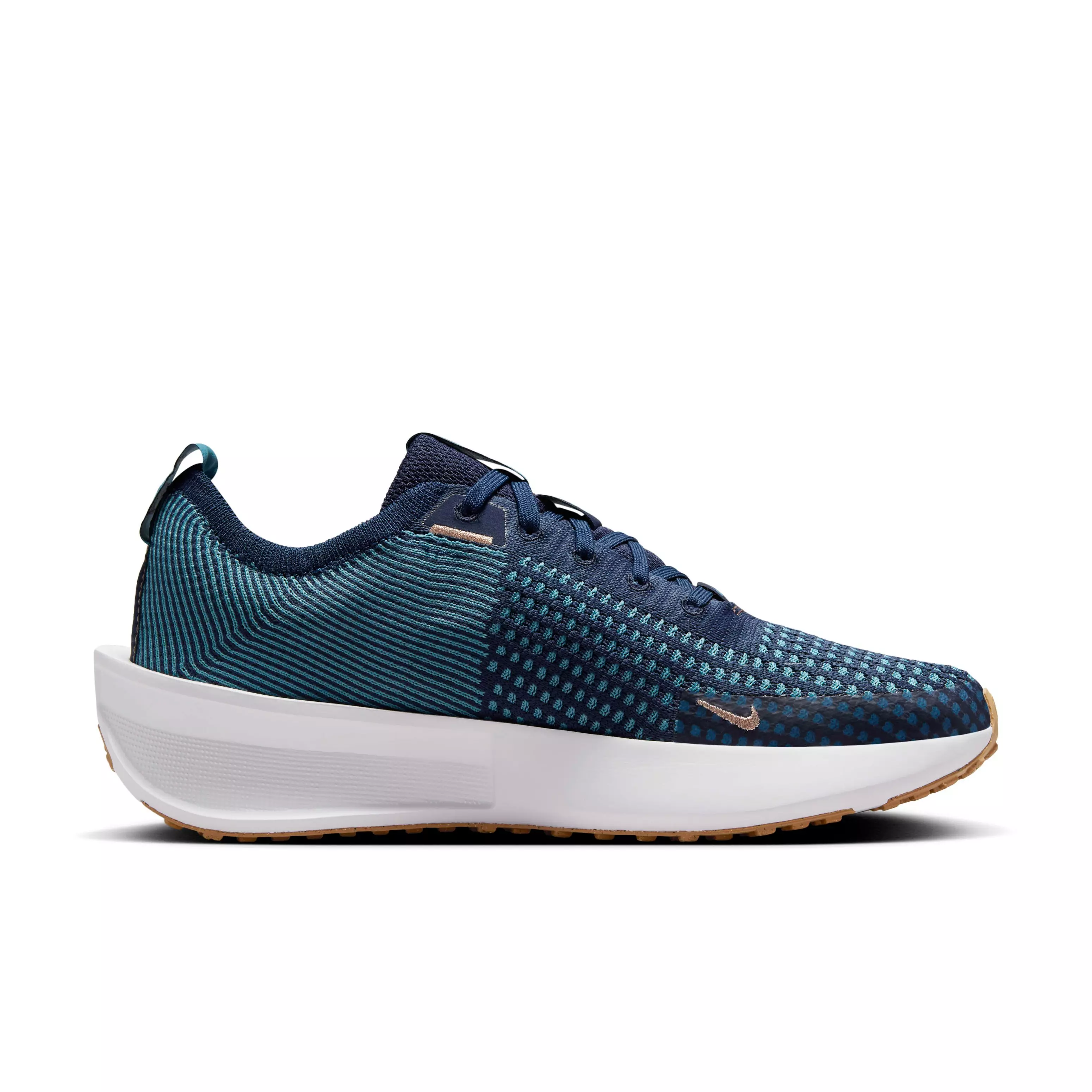 Nike Interact Run "College Navy/Cerulean/White/Metallic Red Bronze" Women's Running Shoe - NAVY/CERULEAN/WHITE/BRONZE