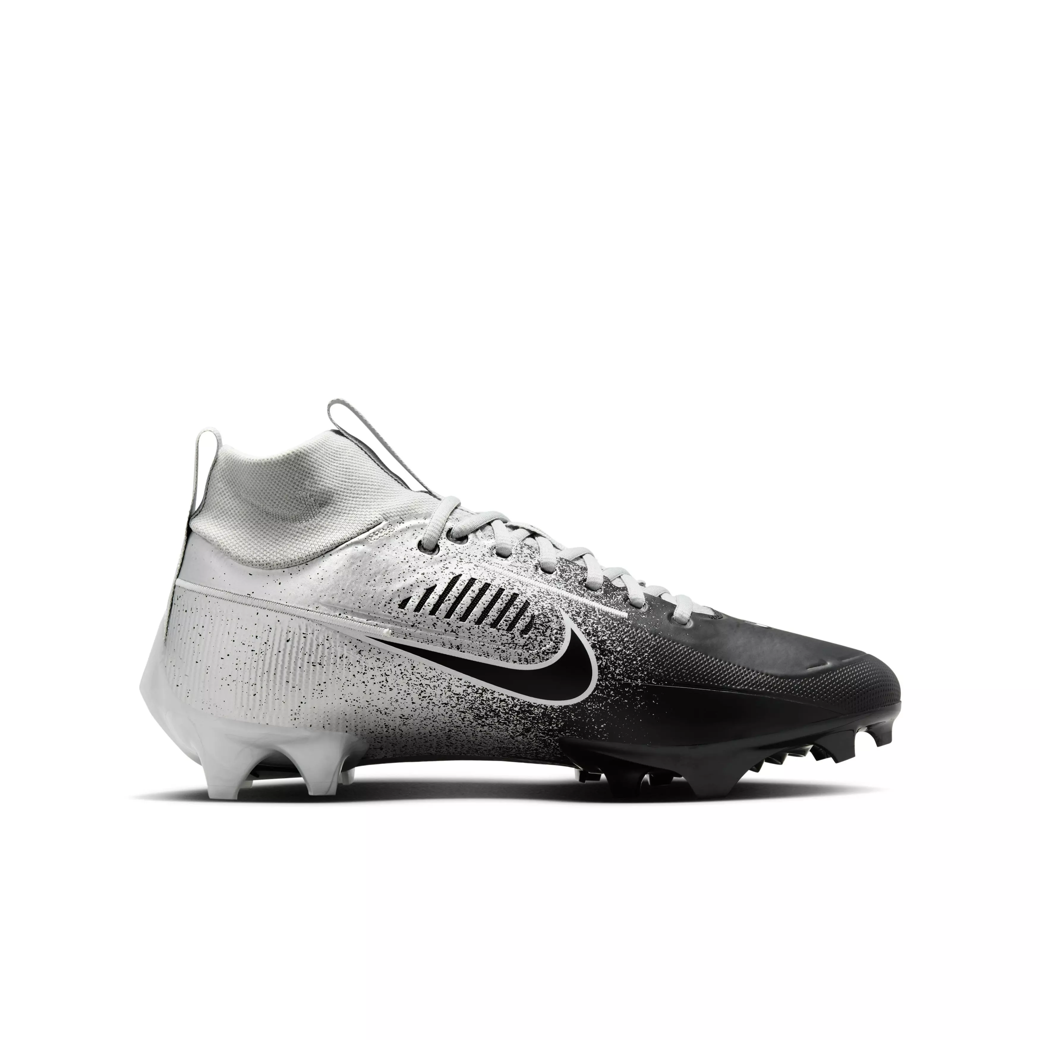 Nike Vapor Edge Pro 360 2 "Silver/White/Light Smoke Grey/Black" Grade School Boys' Football Cleat - SILVER/WHITE/LT GREY/BLACK