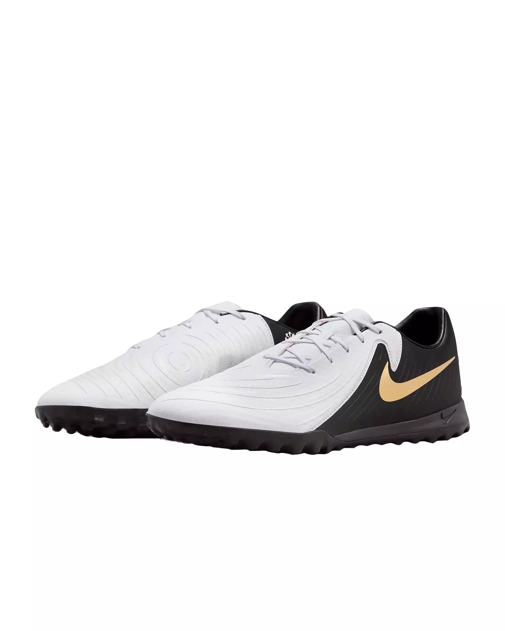 Nike Phantom GX 2 Academy Turf "White/Metallic Gold Coin/Black" Men's Soccer Shoe - WHITE/GOLD/BLACK