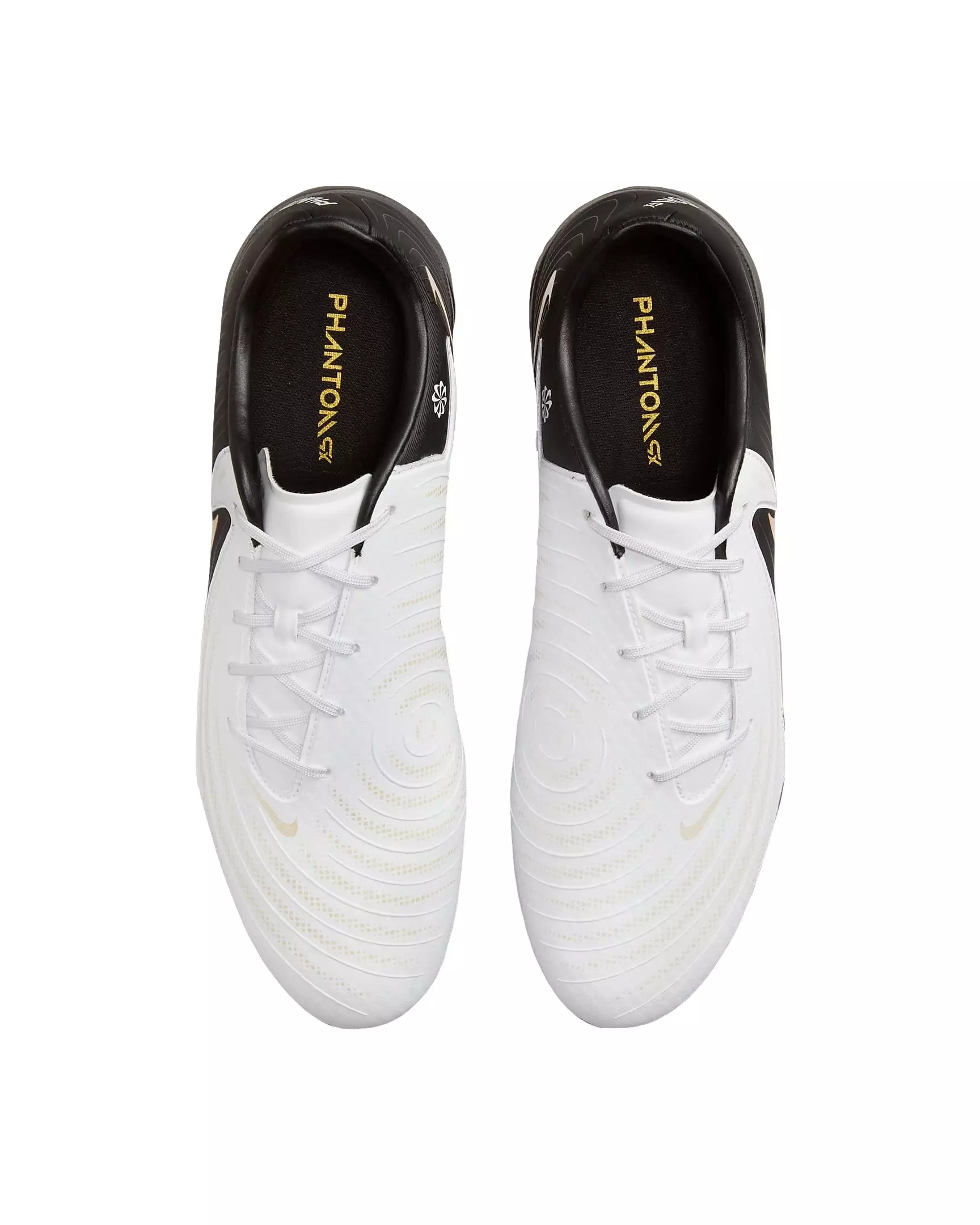 Nike Phantom GX 2 Academy Turf "White/Metallic Gold Coin/Black" Men's Soccer Shoe - WHITE/GOLD/BLACK