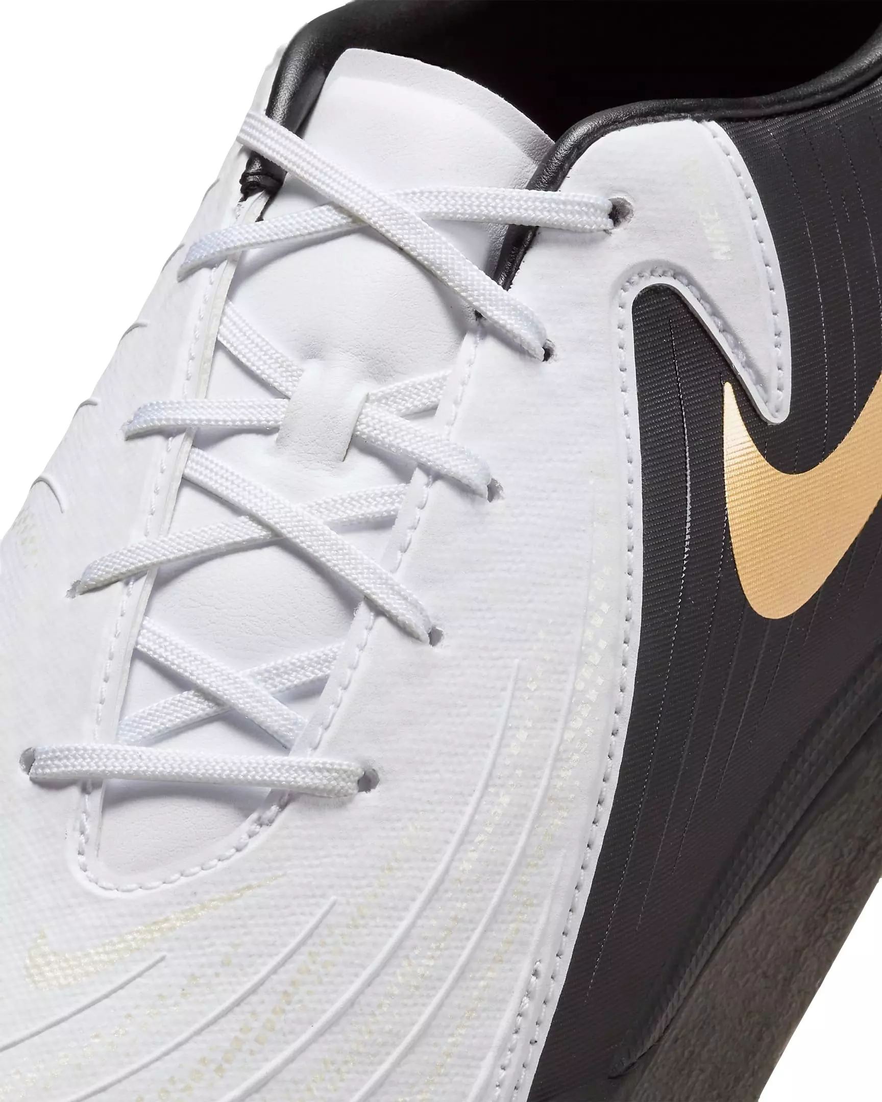 Nike Phantom GX 2 Academy Turf "White/Metallic Gold Coin/Black" Men's Soccer Shoe - WHITE/GOLD/BLACK