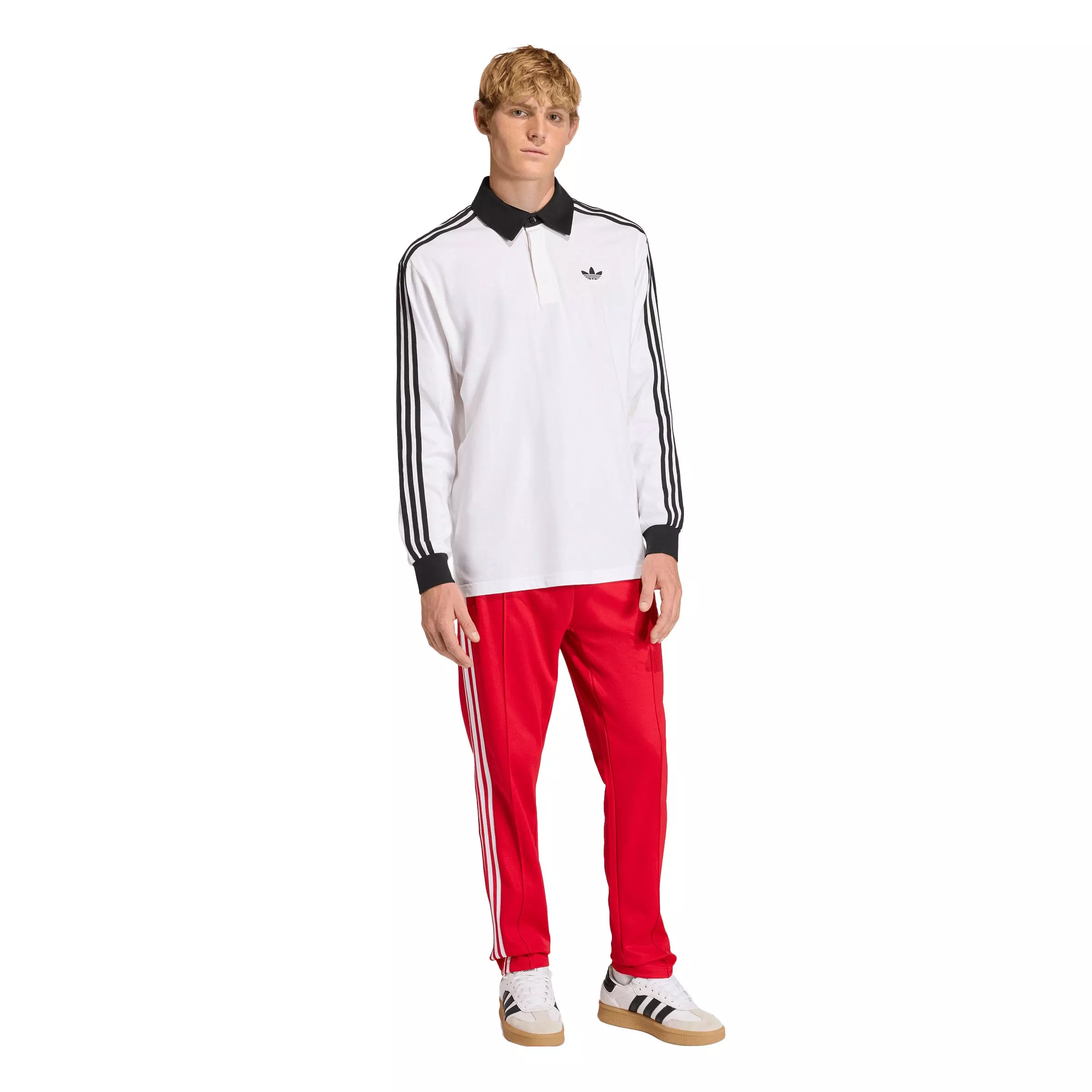 adidas Originals Men's Classic Track Pants - Red - RED