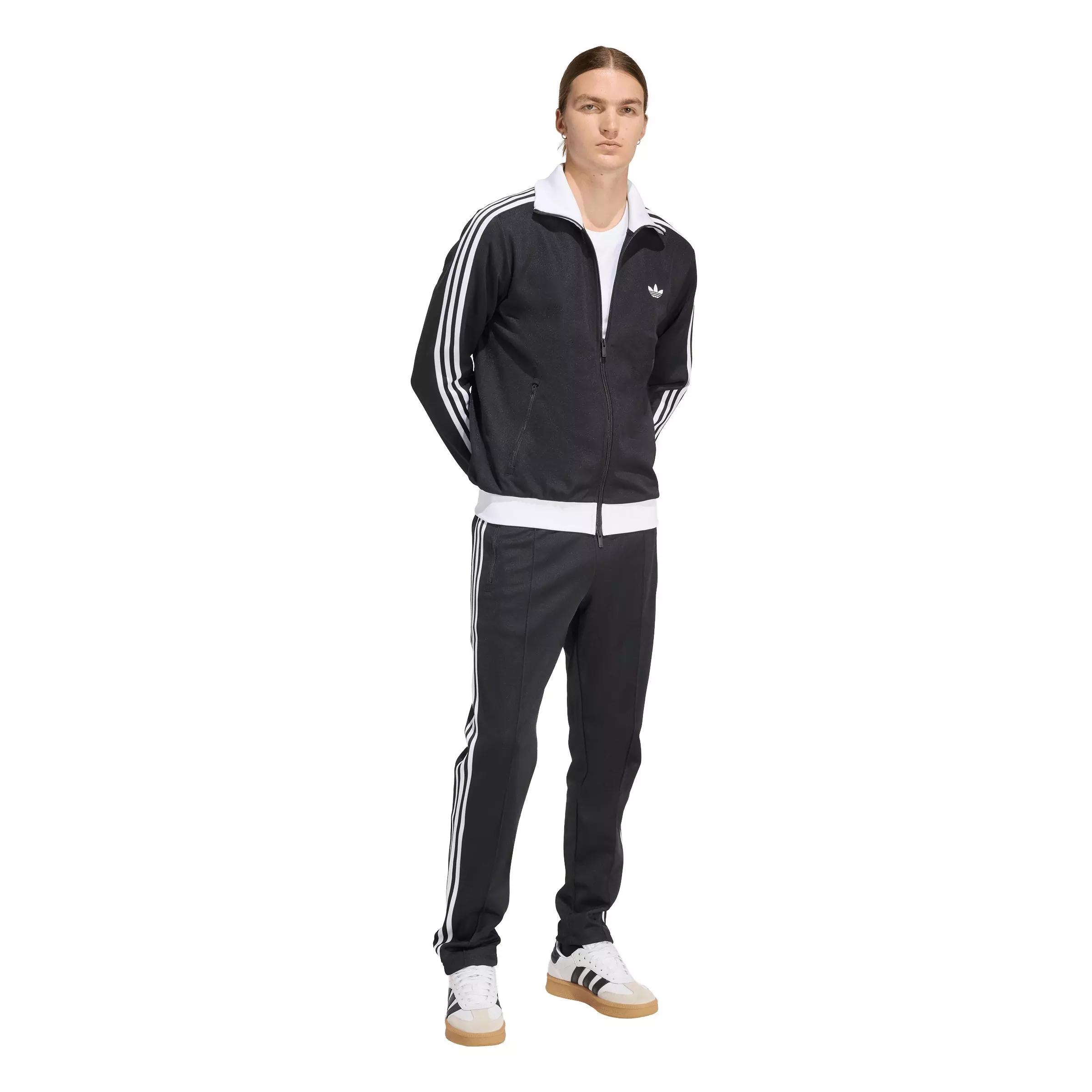 adidas Originals Men's Beckenbauer Classic Track Pants -Black - BLACK