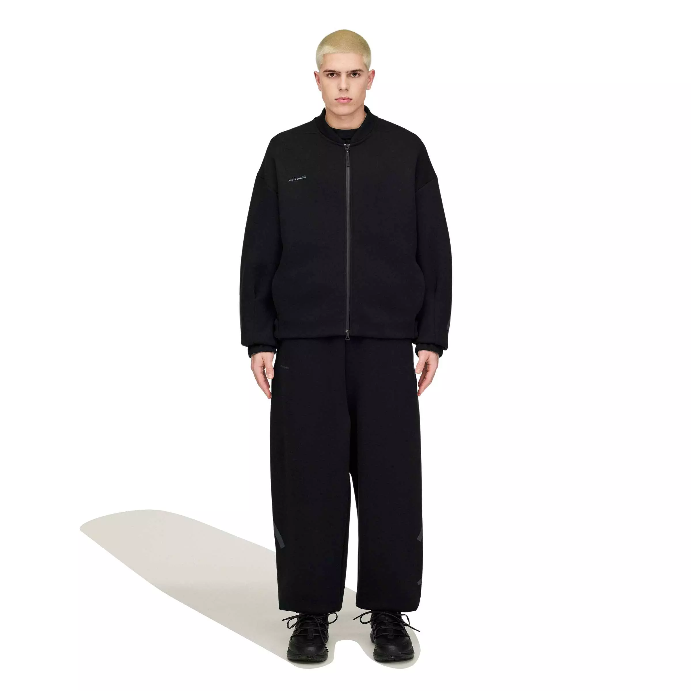 adidas Men's x Entire Studios Z.N.E. Uniform Knit Pants -Black - BLACK