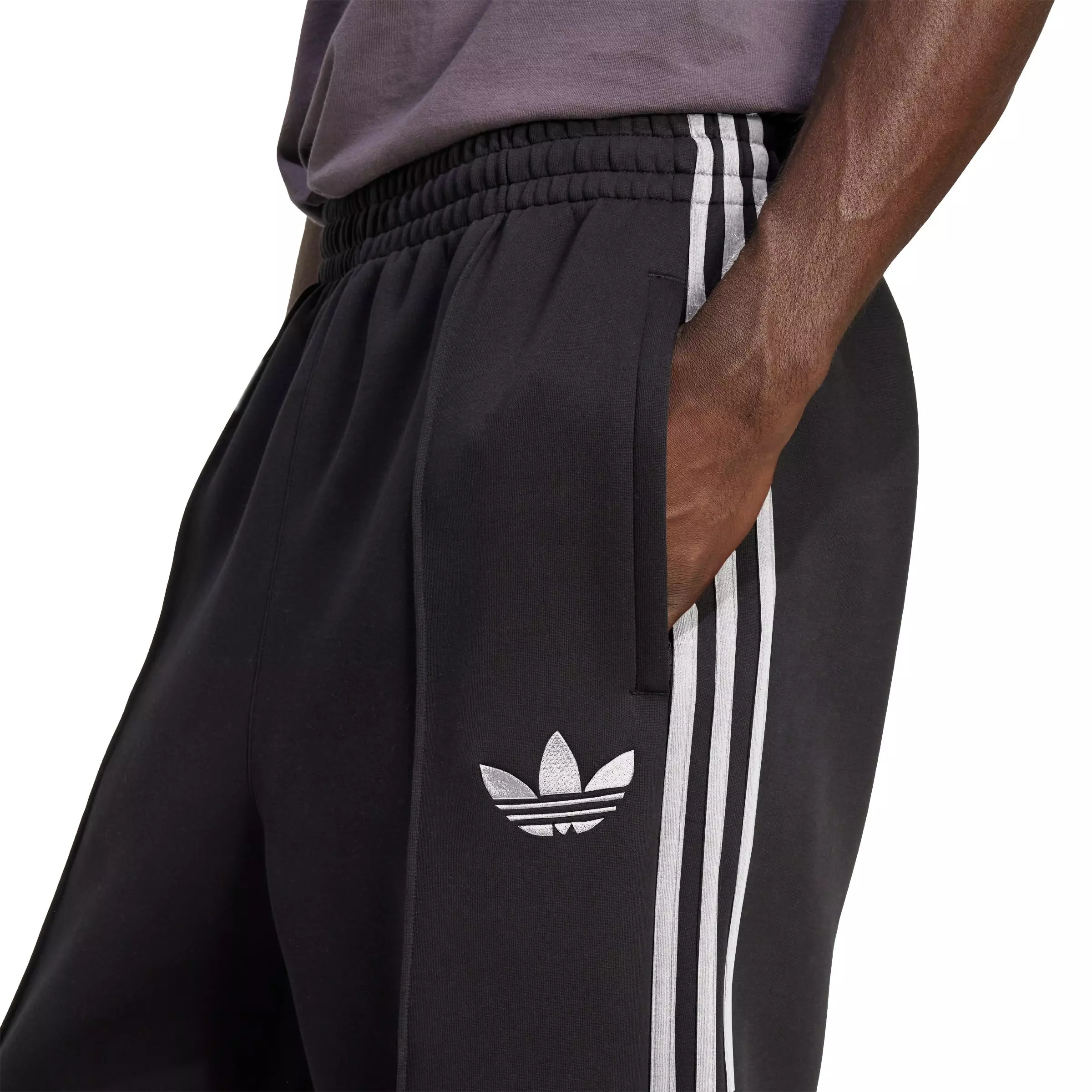 adidas Originals Men's Adicolor Spacer Baggy Track Pants - Black - BLACK