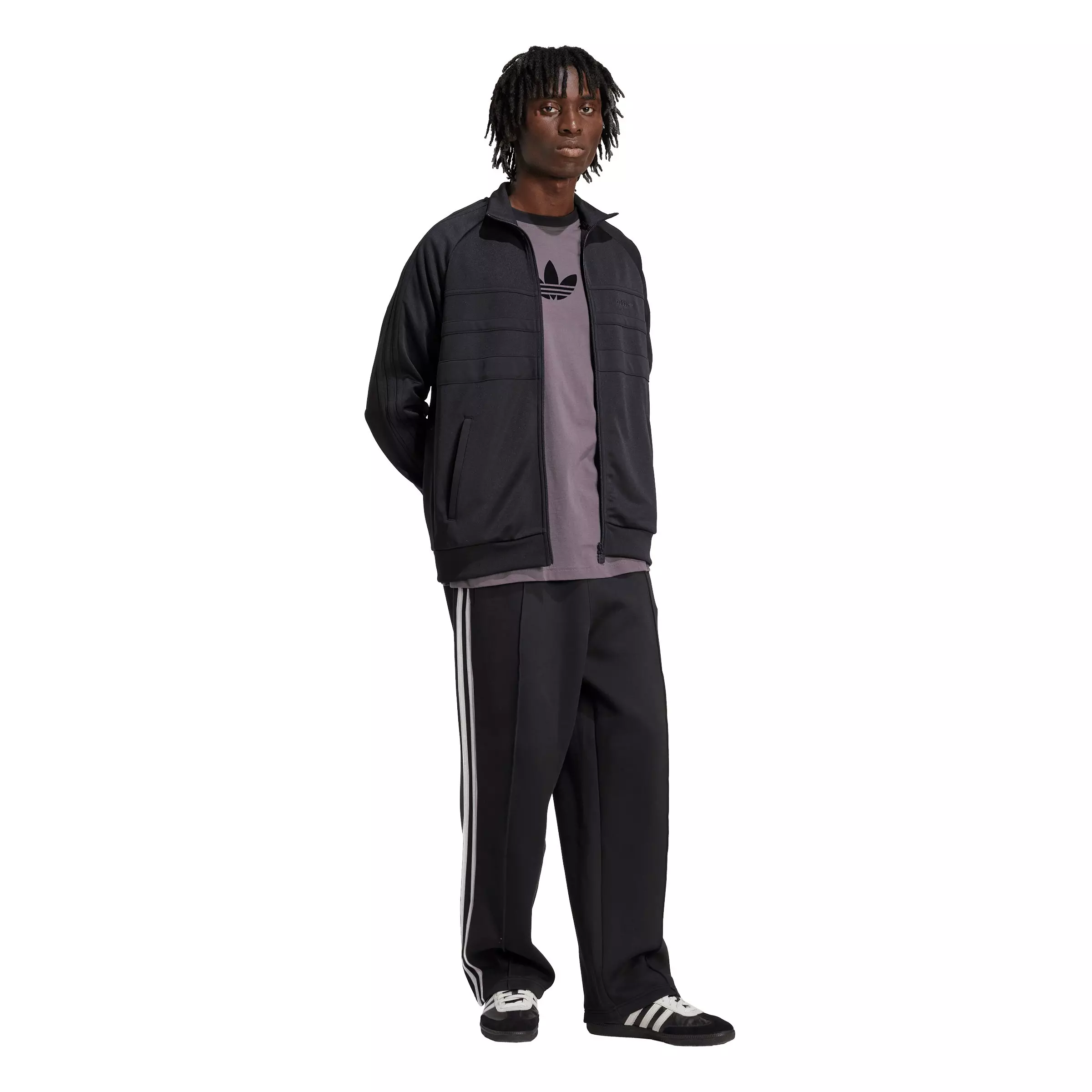 adidas Originals Men's Adicolor Spacer Baggy Track Pants -Black - BLACK