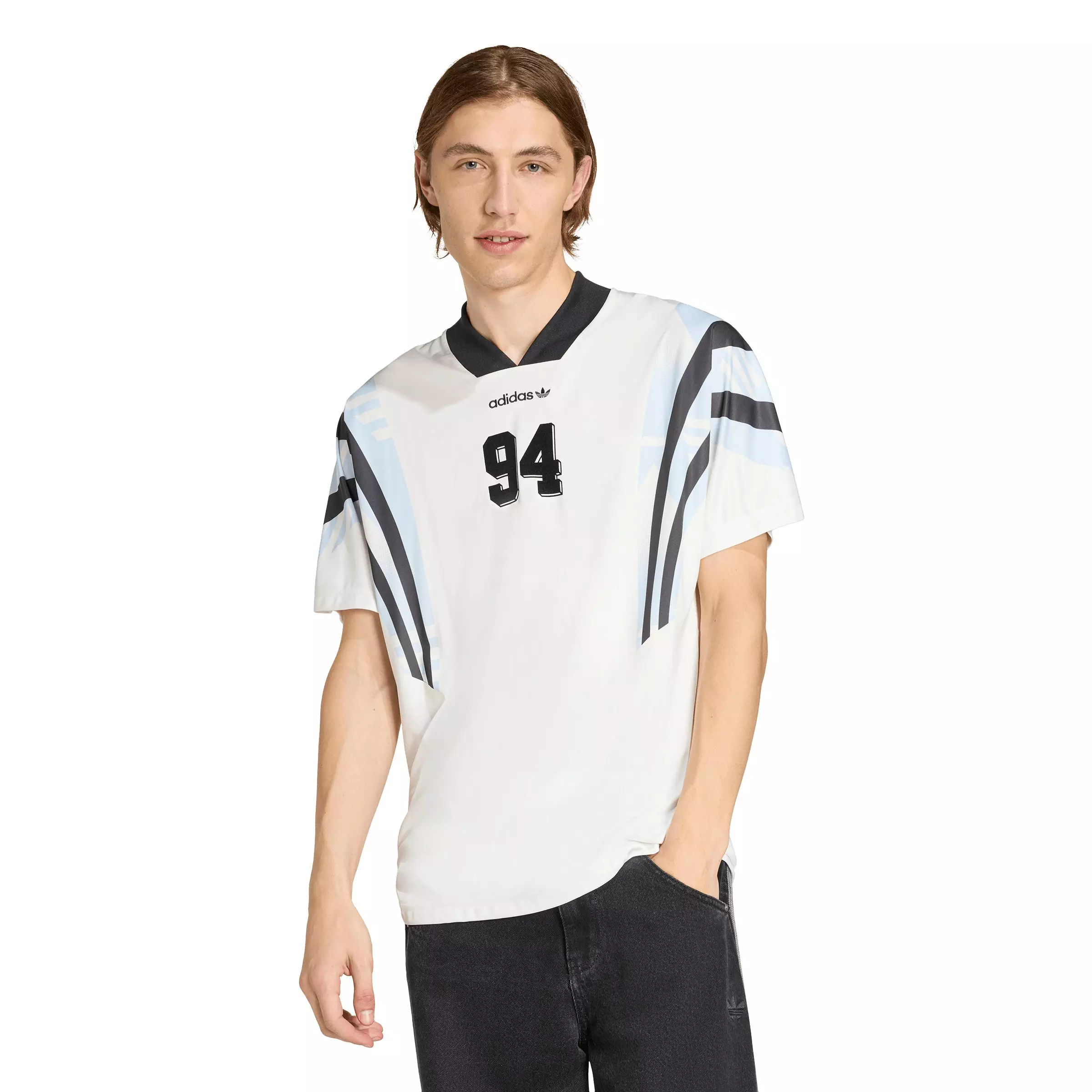 adidas Originals Men's Santiago AOP Infill Jersey -White - WHITE