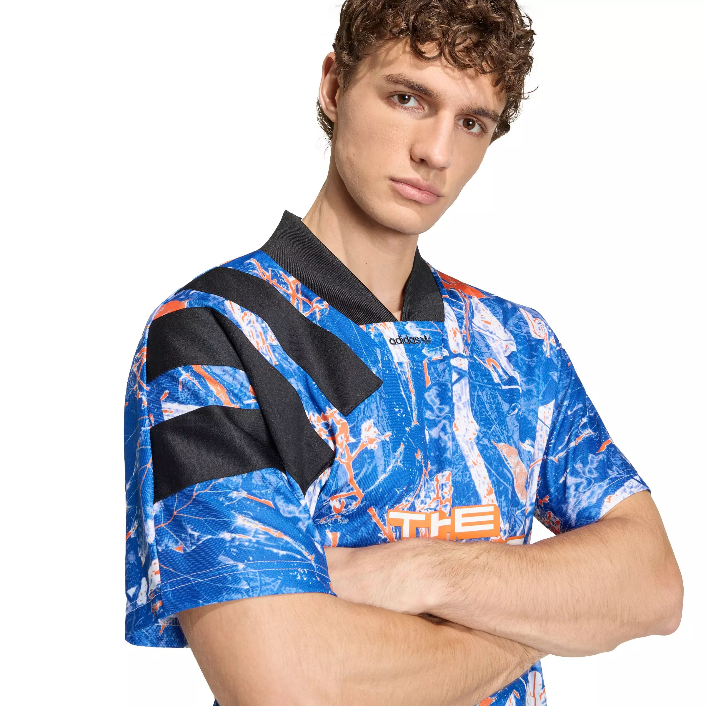 adidas Originals Men's FIFA World Cup 26&trade; Host City New York Graphic Jersey - BLACK/ORANGE