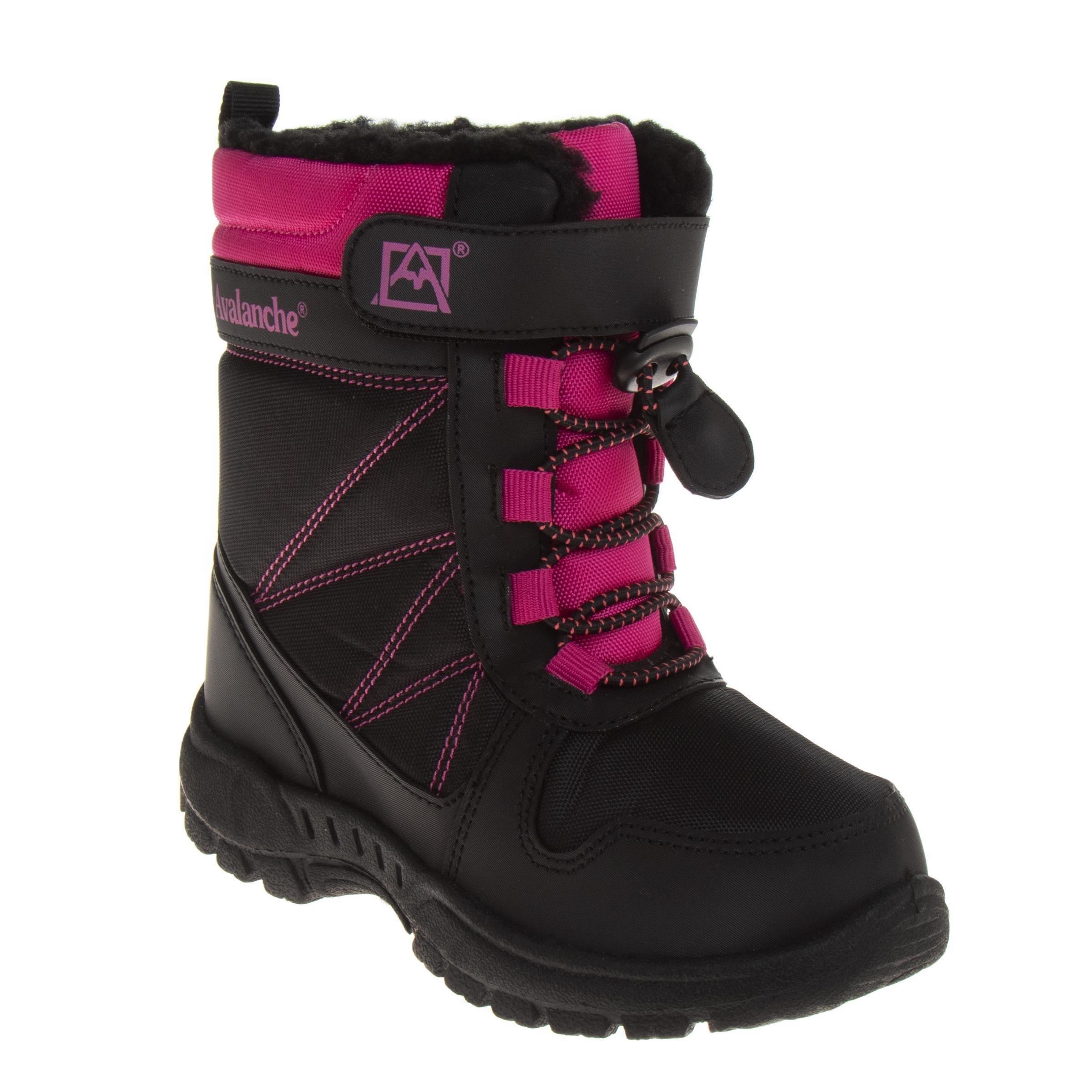 Avalanche Snow Weatherproof "Black/Pink" Infant Girls' Boot - BLACK/PINK