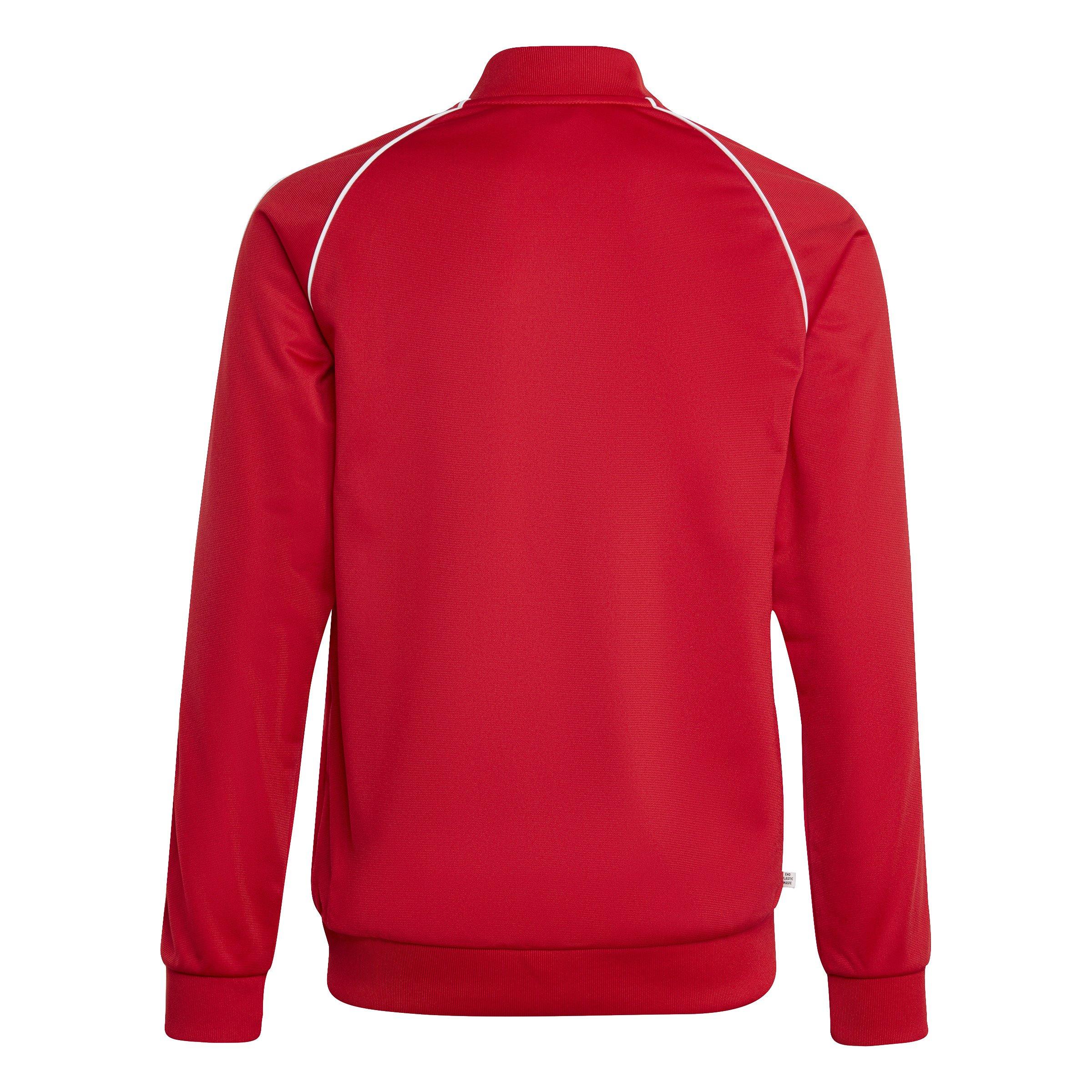 adidas Big Kids' Adicolor SST Track Jacket-Red - Hibbett