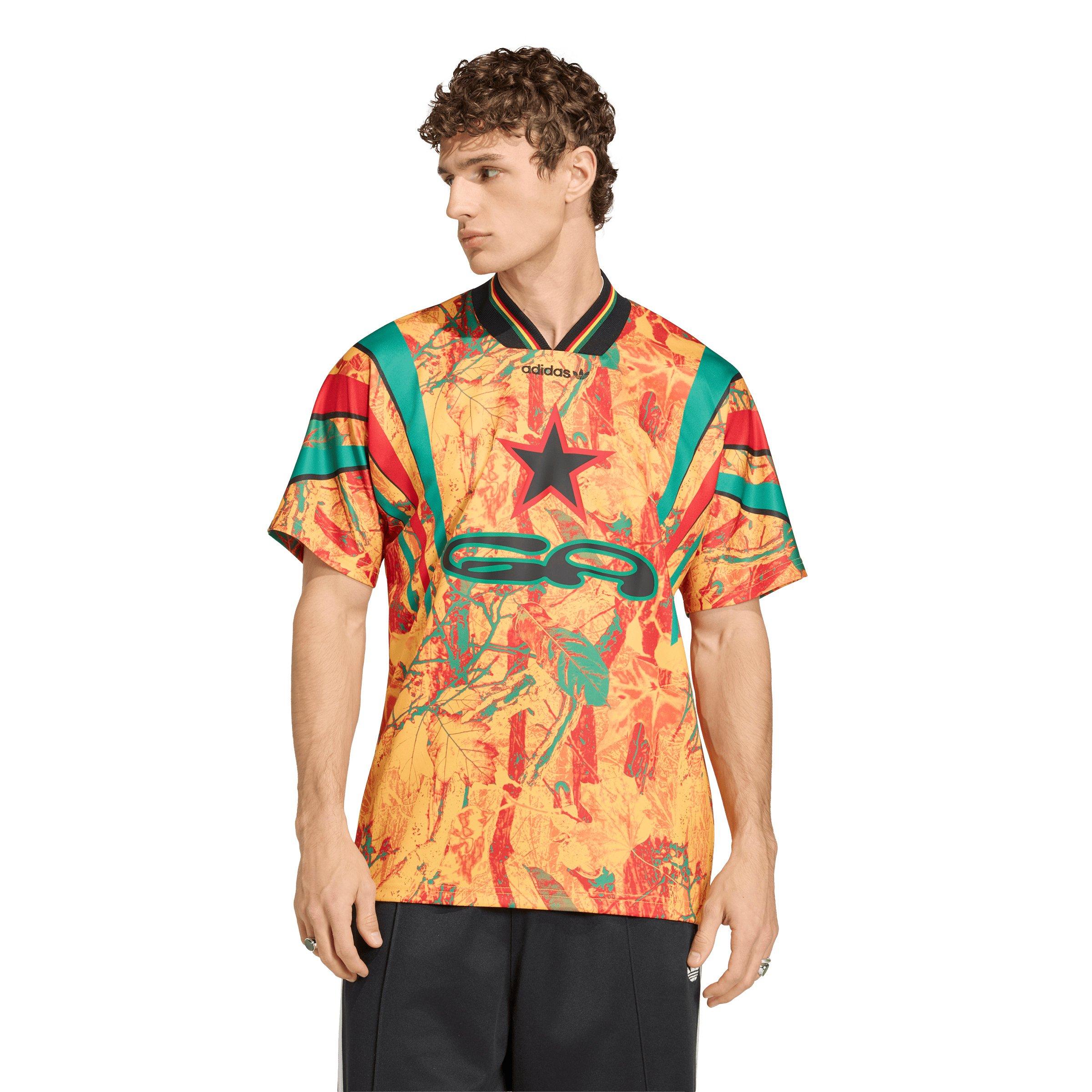 adidas Originals Men's Graphic Ghana Jersey - YELLOW/GREEN Thumbnail View 1