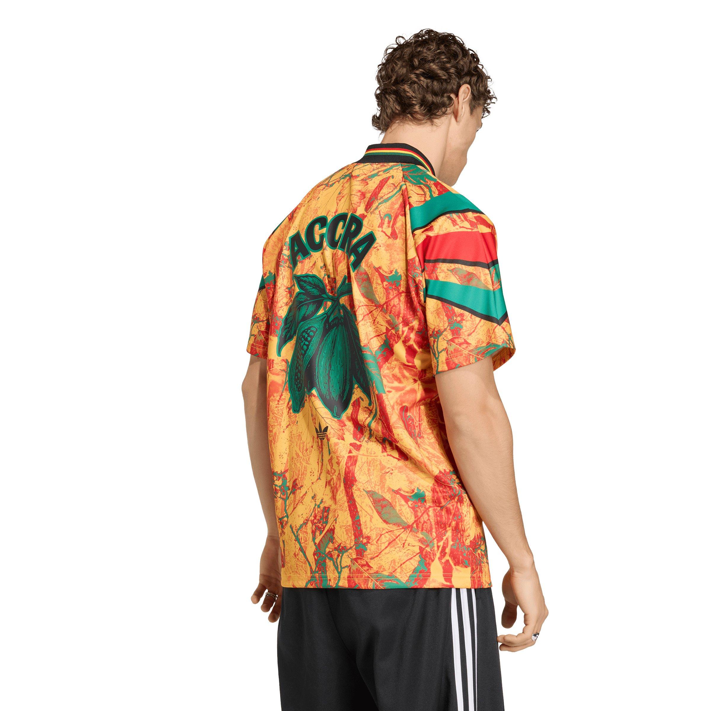 adidas Originals Men's Graphic Ghana Jersey - YELLOW/GREEN Thumbnail View 2