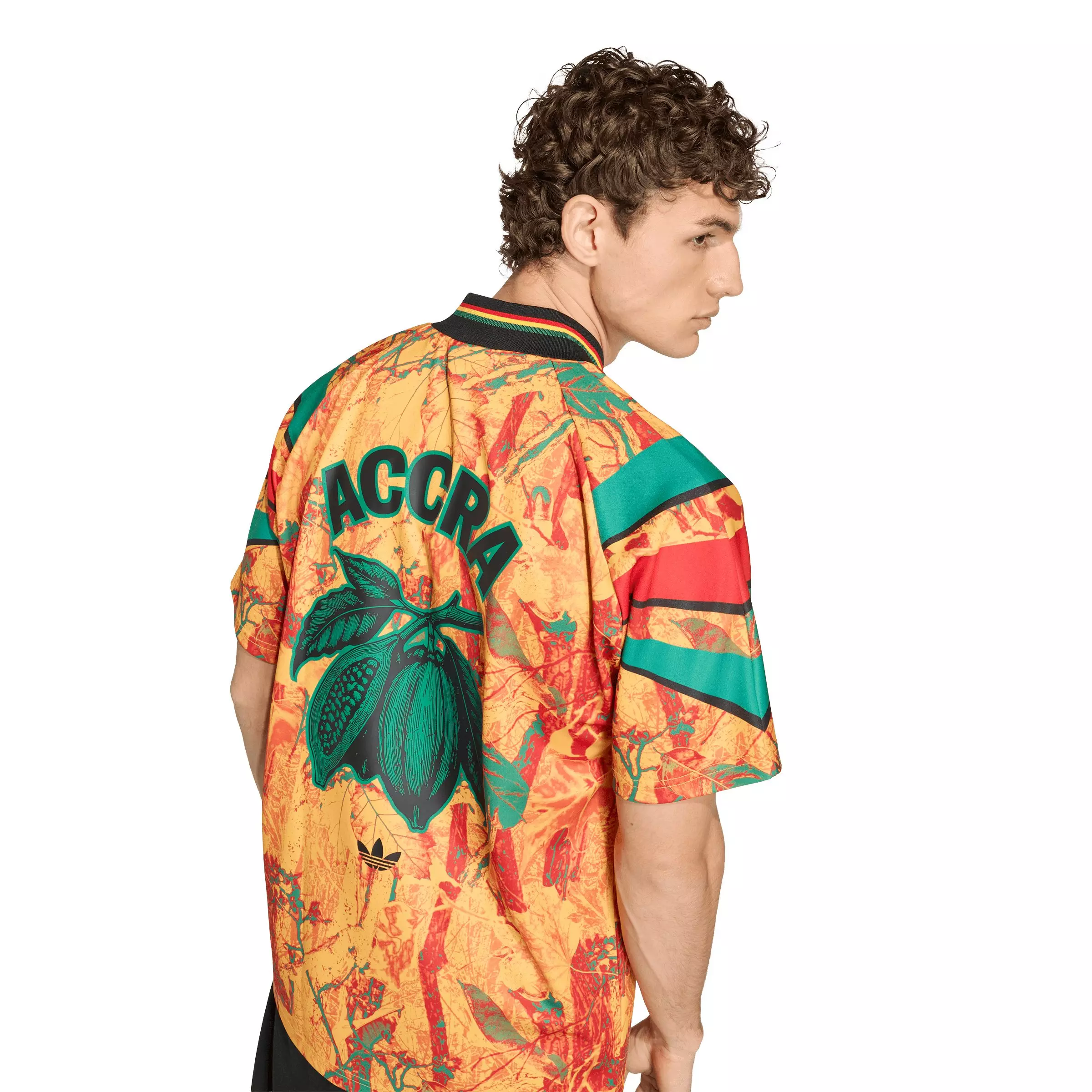 adidas Originals Men's Graphic Ghana Jersey - YELLOW/GREEN