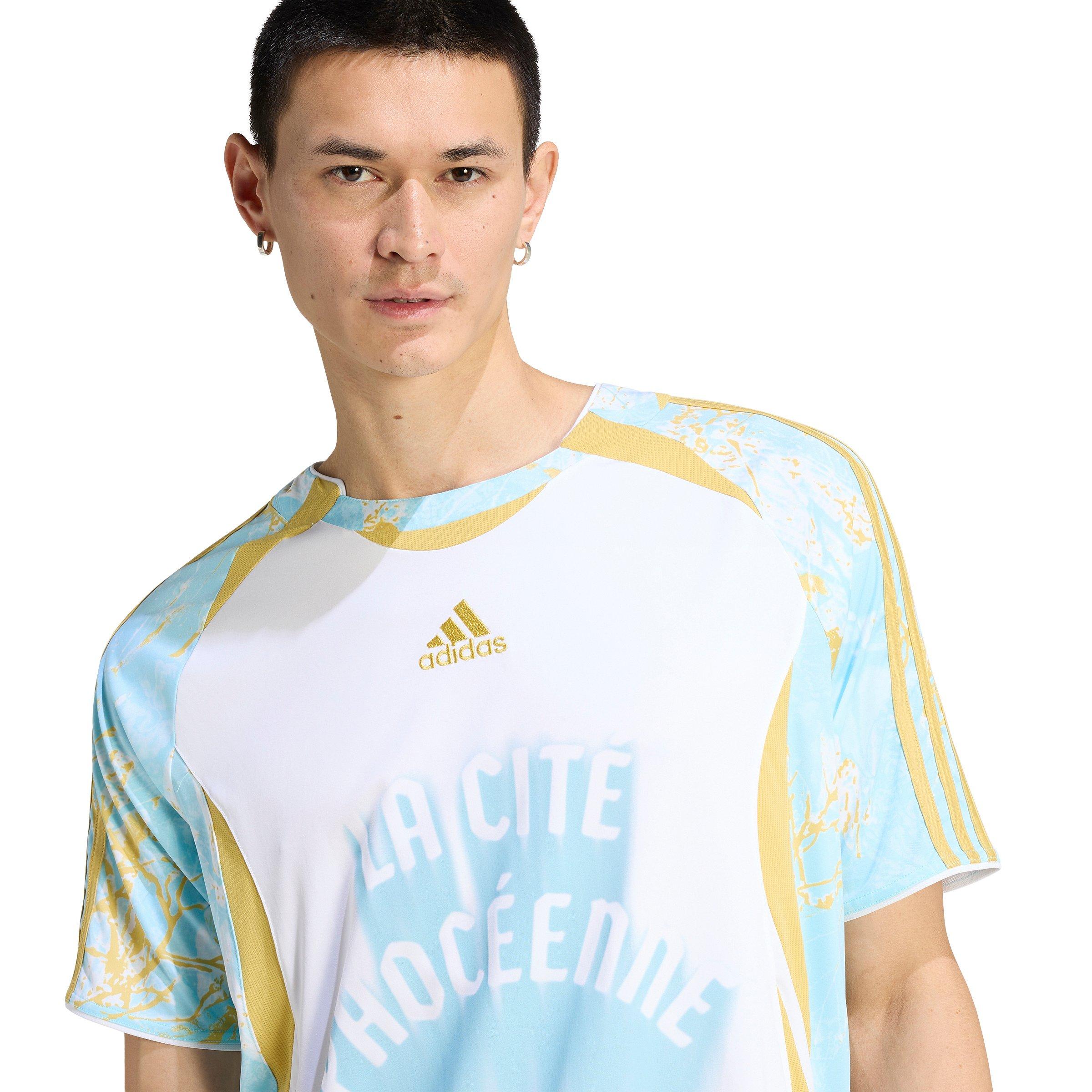 adidas Men's Graphic France Jersey - WHITE Thumbnail View 3